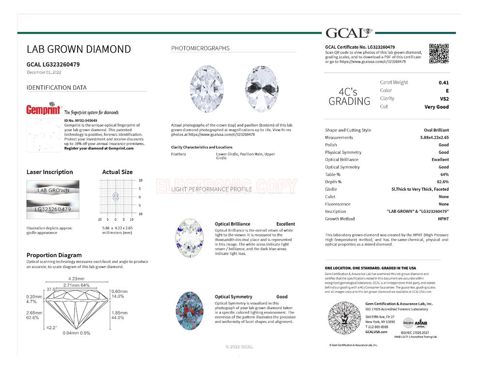 14K Yellow Gold 1.01ct Gcal Oval Lab Grown Diamond Double Halo Engagement Ring