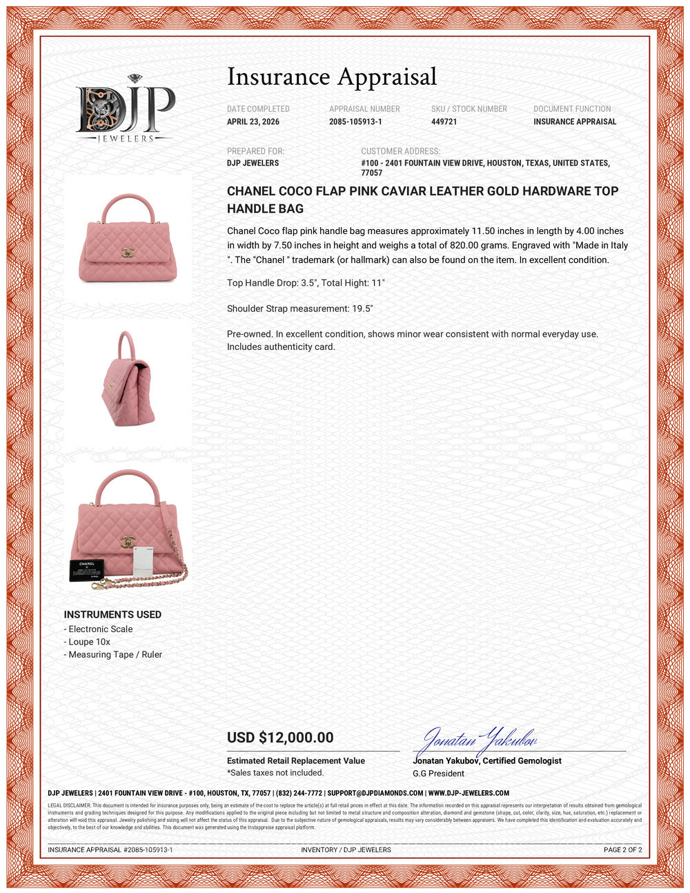 Chanel Coco Flap Pink Caviar Leather Gold Hardware Top Handle Bag