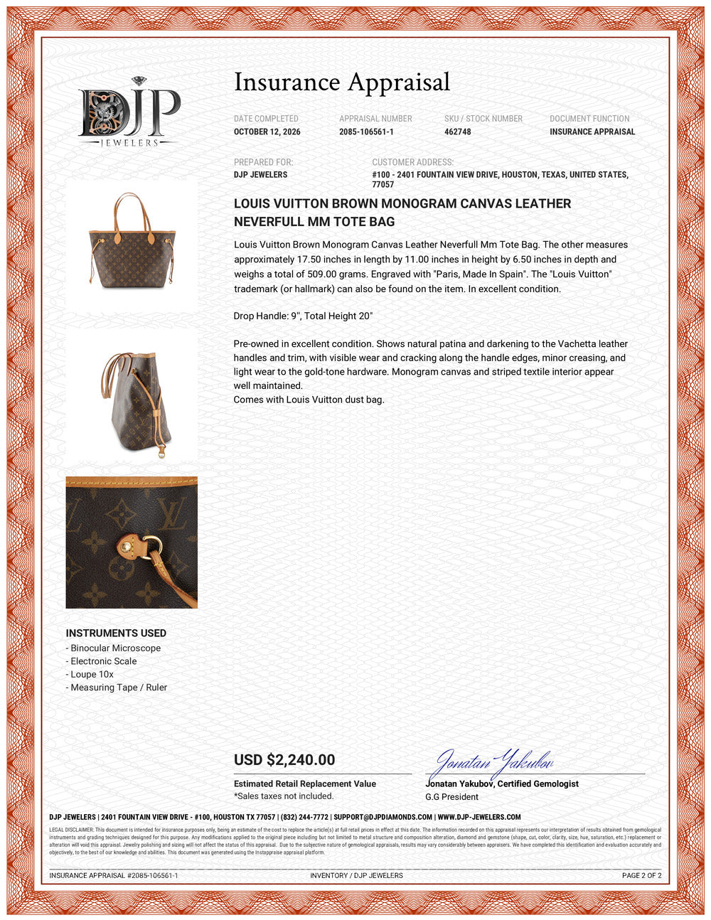 Louis Vuitton Brown Monogram Canvas Leather Neverfull MM Tote Bag