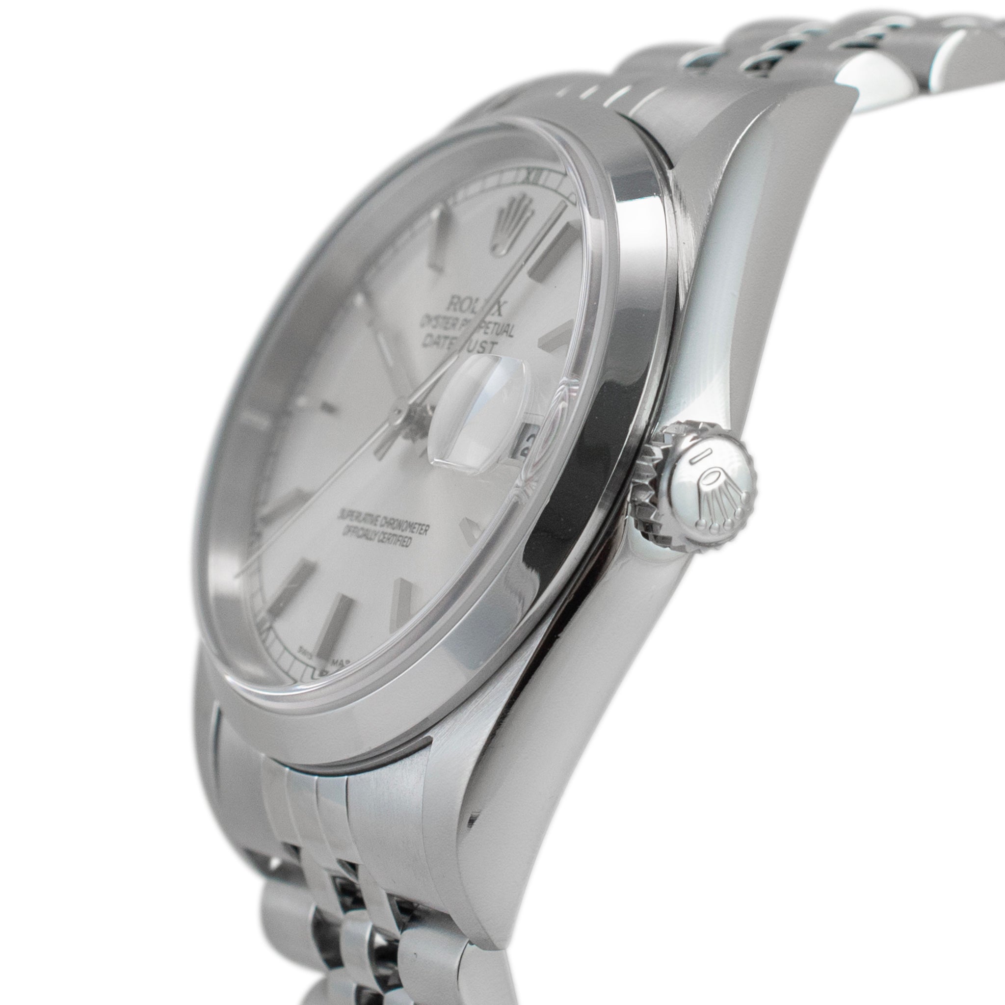 Rolex Datejust 36MM 16200 Silver Dial Jubilee Stainless Steel Watch