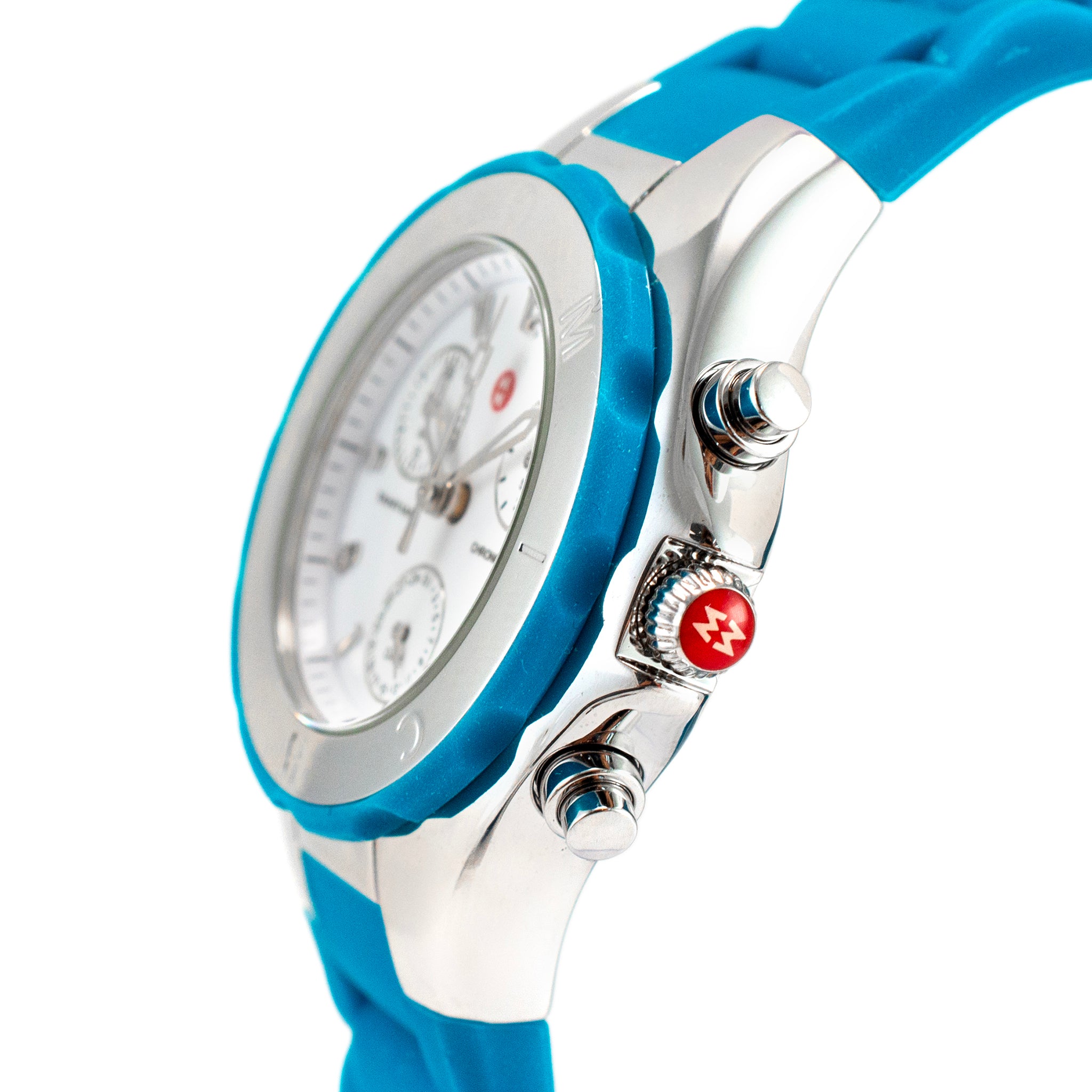 Michele Tahitian Jelly Bean MWW12D000002 Blue Quartz Stainless Watch