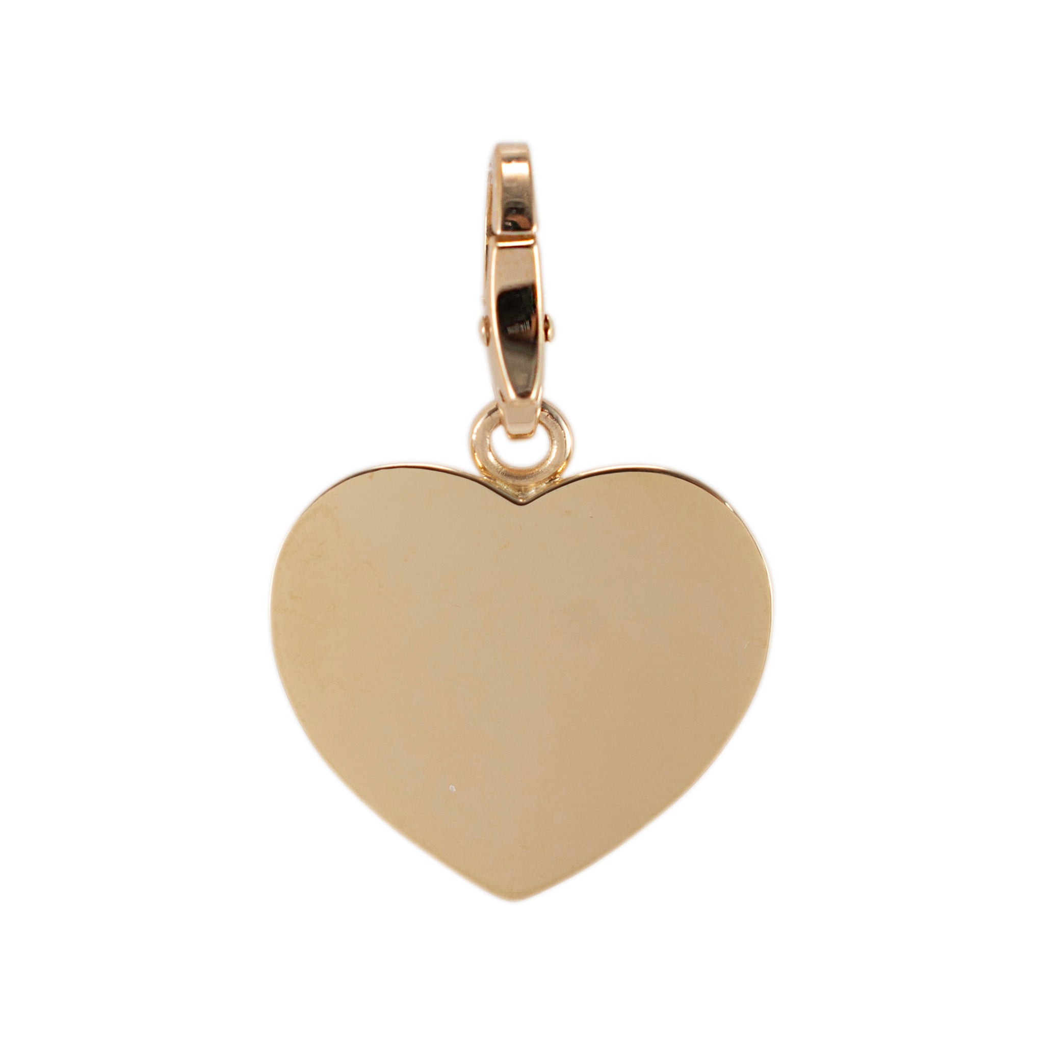 Vintage Cartier 18K Yellow Gold Charm Club Heart Pendant
