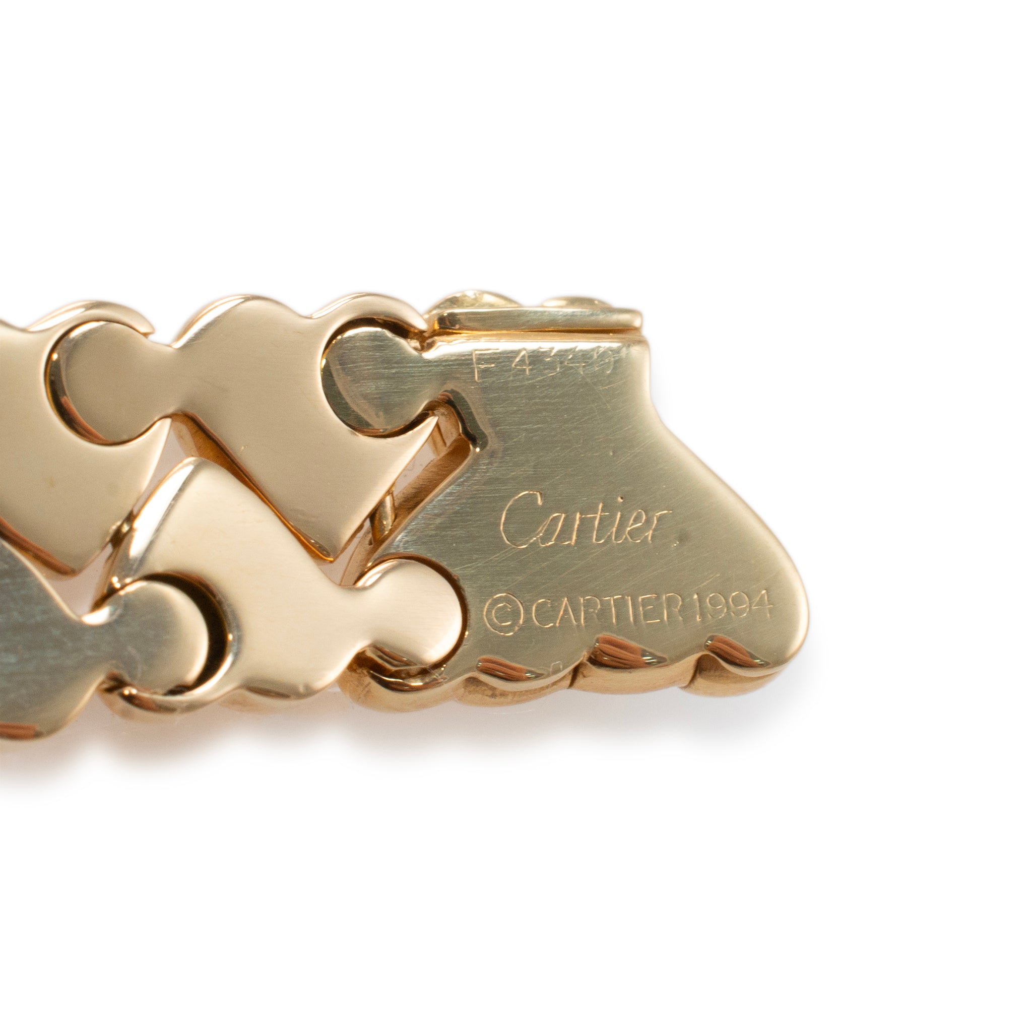 1994 Vintage Cartier Heart Collier 18K Yellow Gold Choker Necklace