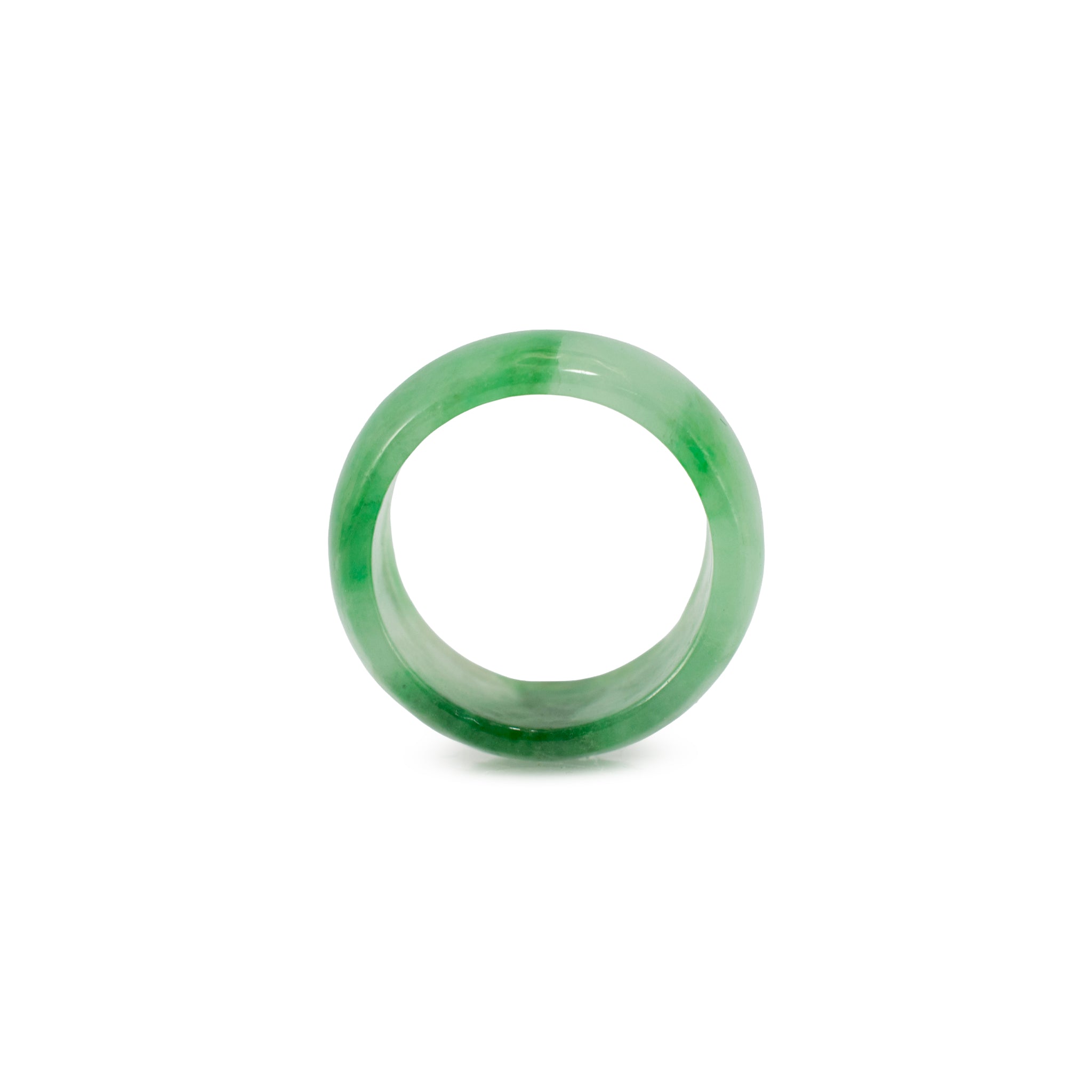 Ladies Natural Green 20.30ct Jadeite Jade Band Ring