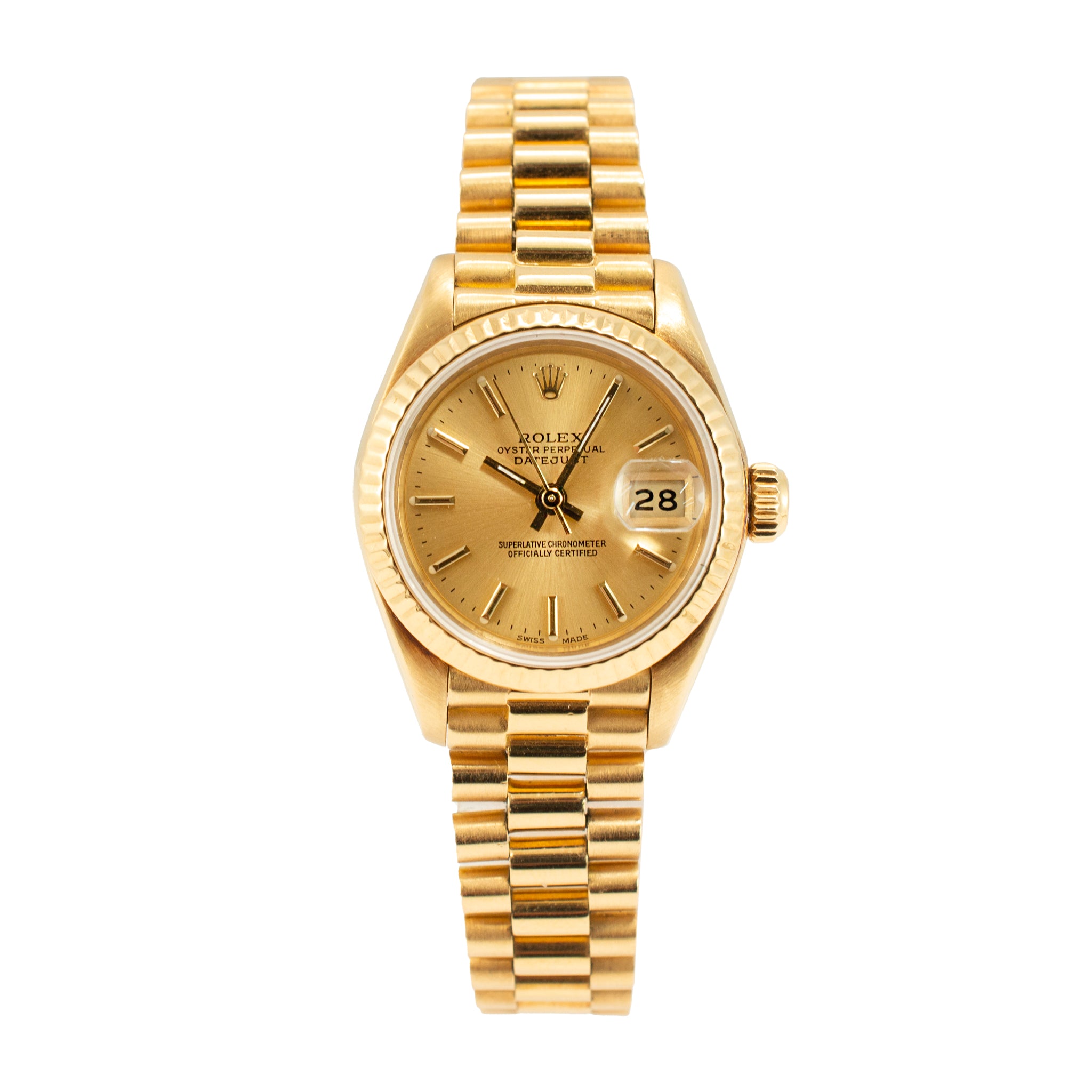 本日限り❗️全国最安値‼️早い者勝ち❗️金無垢　ROLEX Lady-Datejust 1983 Rolex Lady Datejust 26MM 69178 Champagne President 18K Yellow Gol