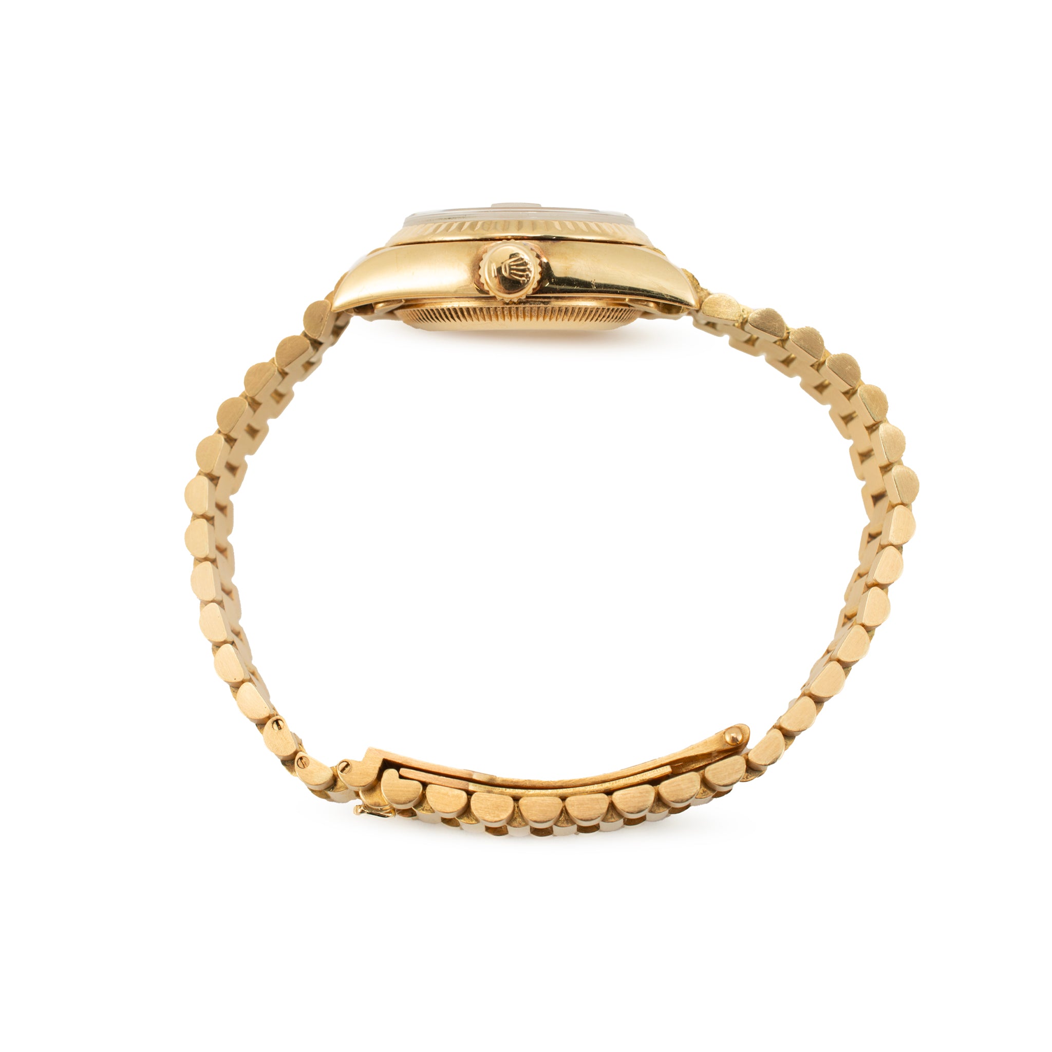 1983 Rolex Ladies Datejust 26MM 69178 Champagne President 18K Yellow Gold Watch