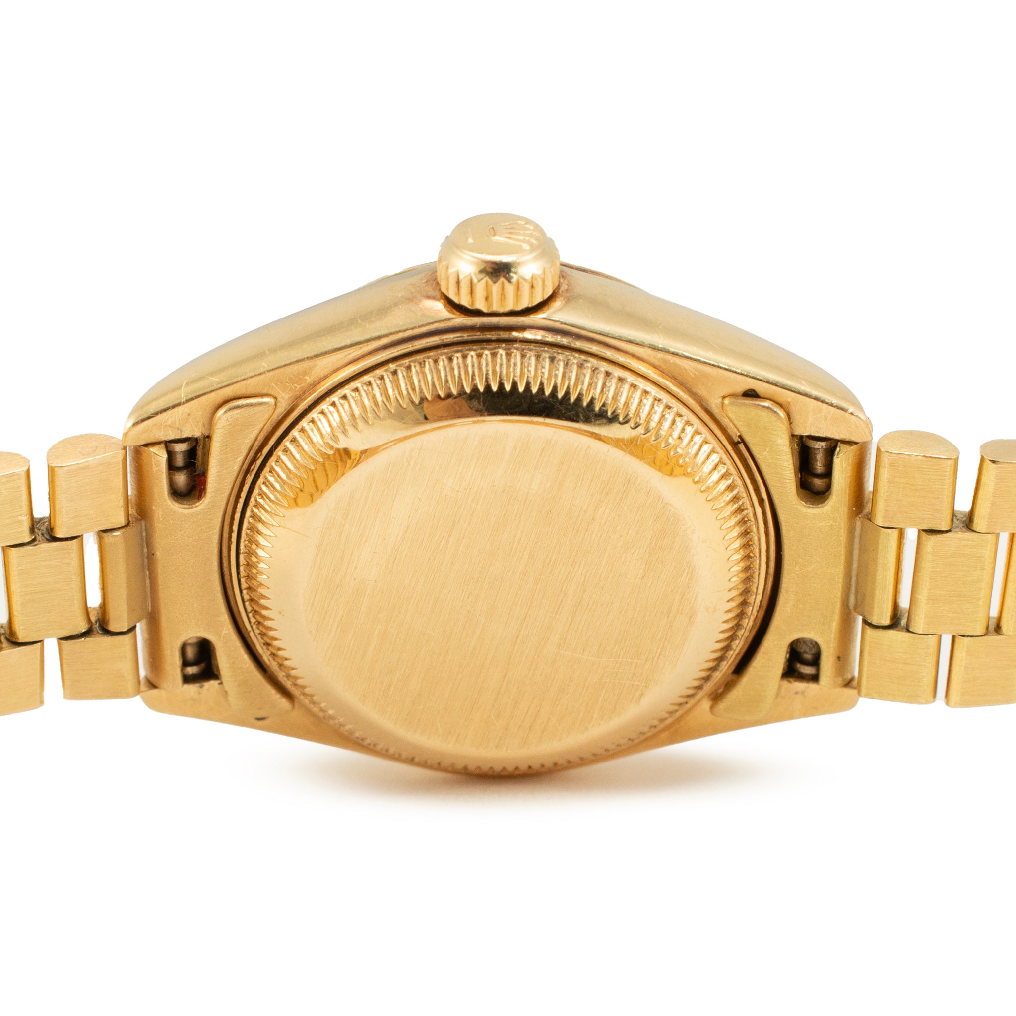 1983 Rolex Ladies Datejust 26MM 69178 Champagne President 18K Yellow Gold Watch