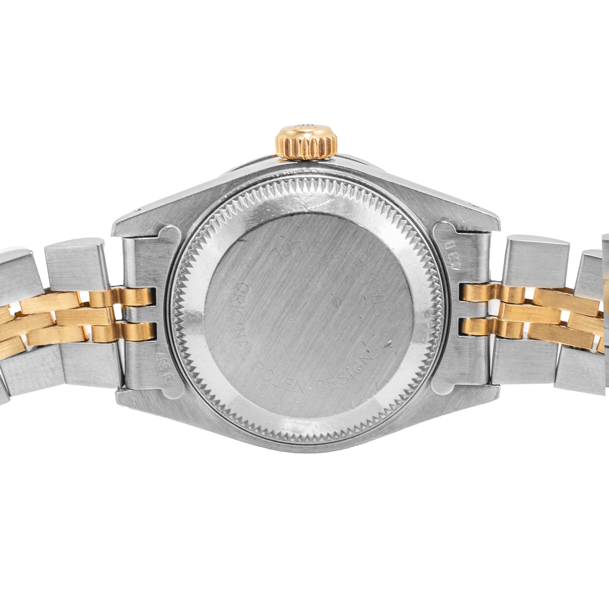 Rolex Ladies Datejust 26MM 69173 Diamond Bezel Jubilee Yellow Gold Steel Watch