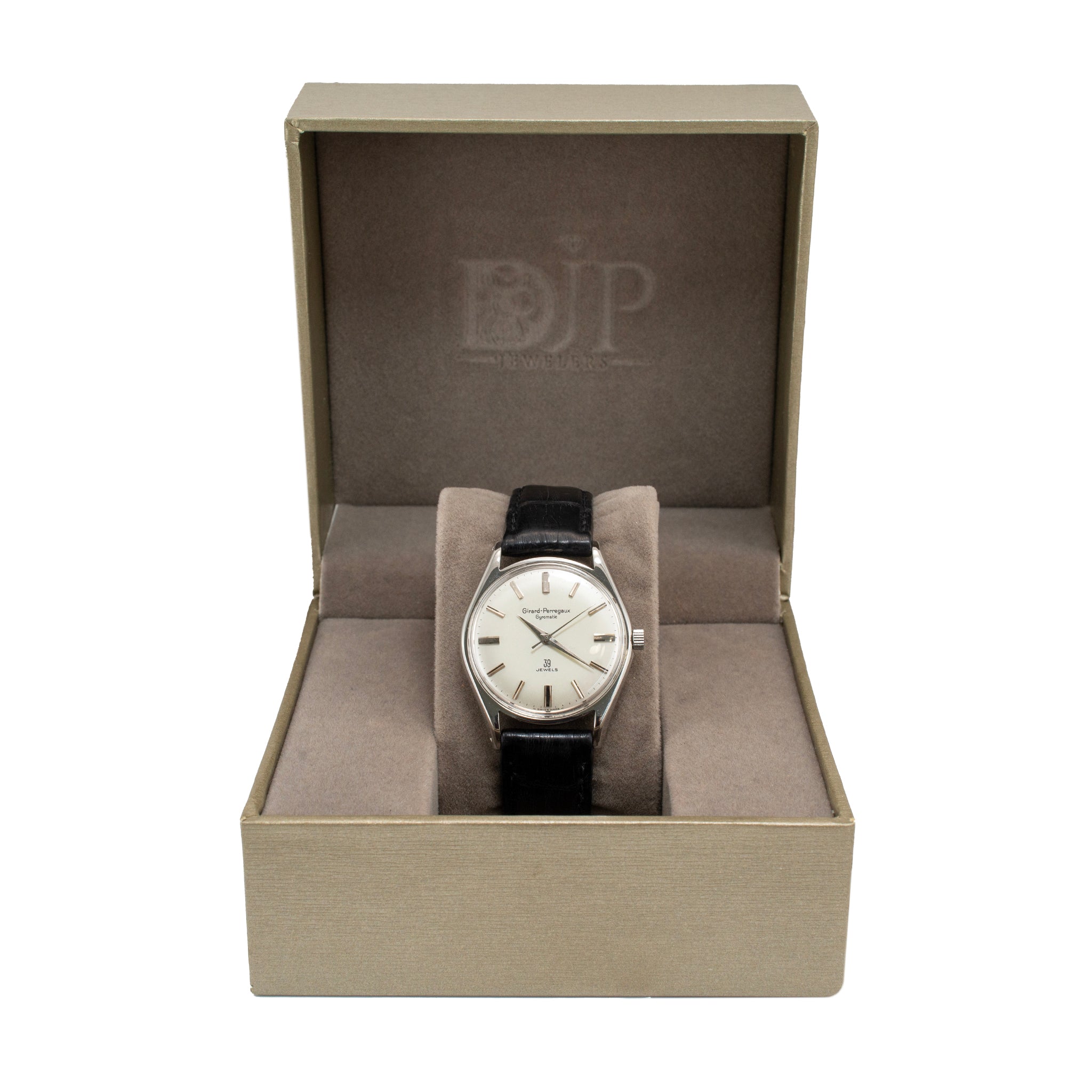Vintage 1960’s Girard-Perregaux Gyromatic 34MM 39 Jewels Steel Automatic Watch