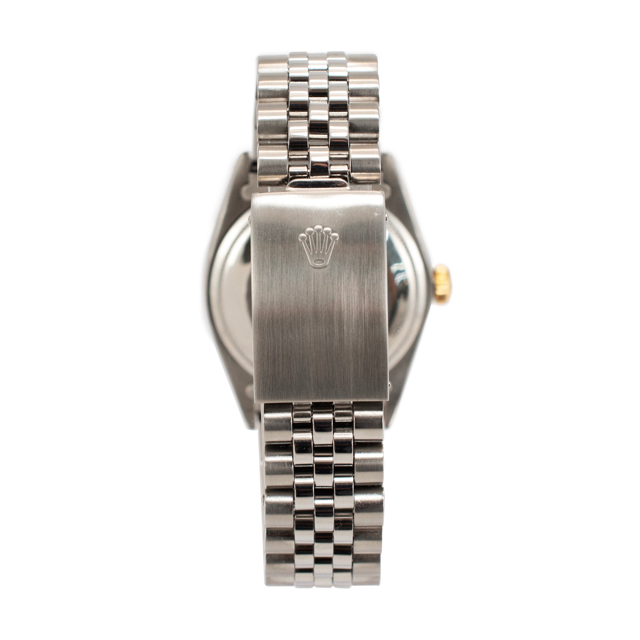 Rolex Oyster Perpetual Date 34MM 1501 Roman Diamond Jubilee Gold Steel Watch