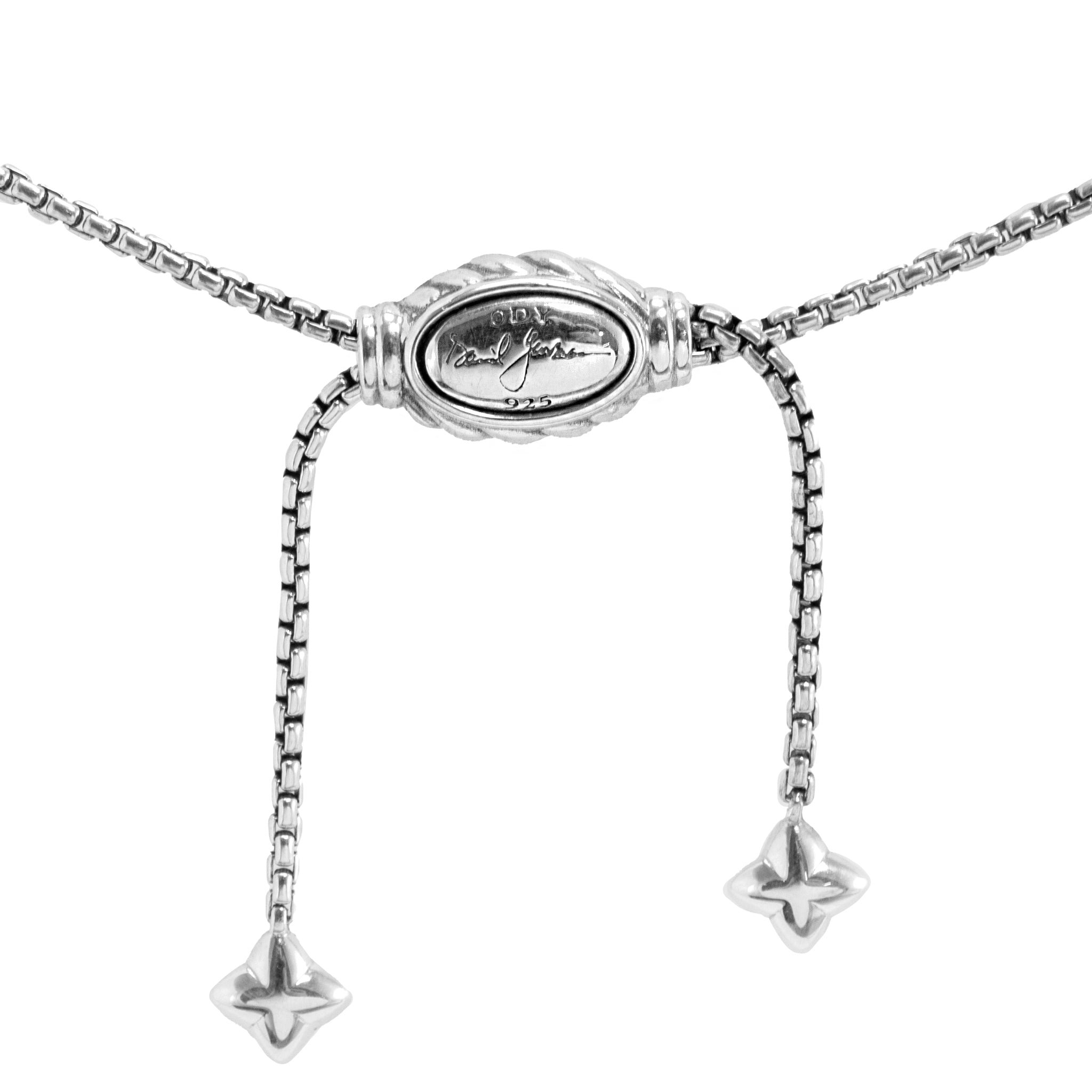 David Yurman Sterling Silver & 14K Gold 37MM Crossover Two Tone Pendant Necklace