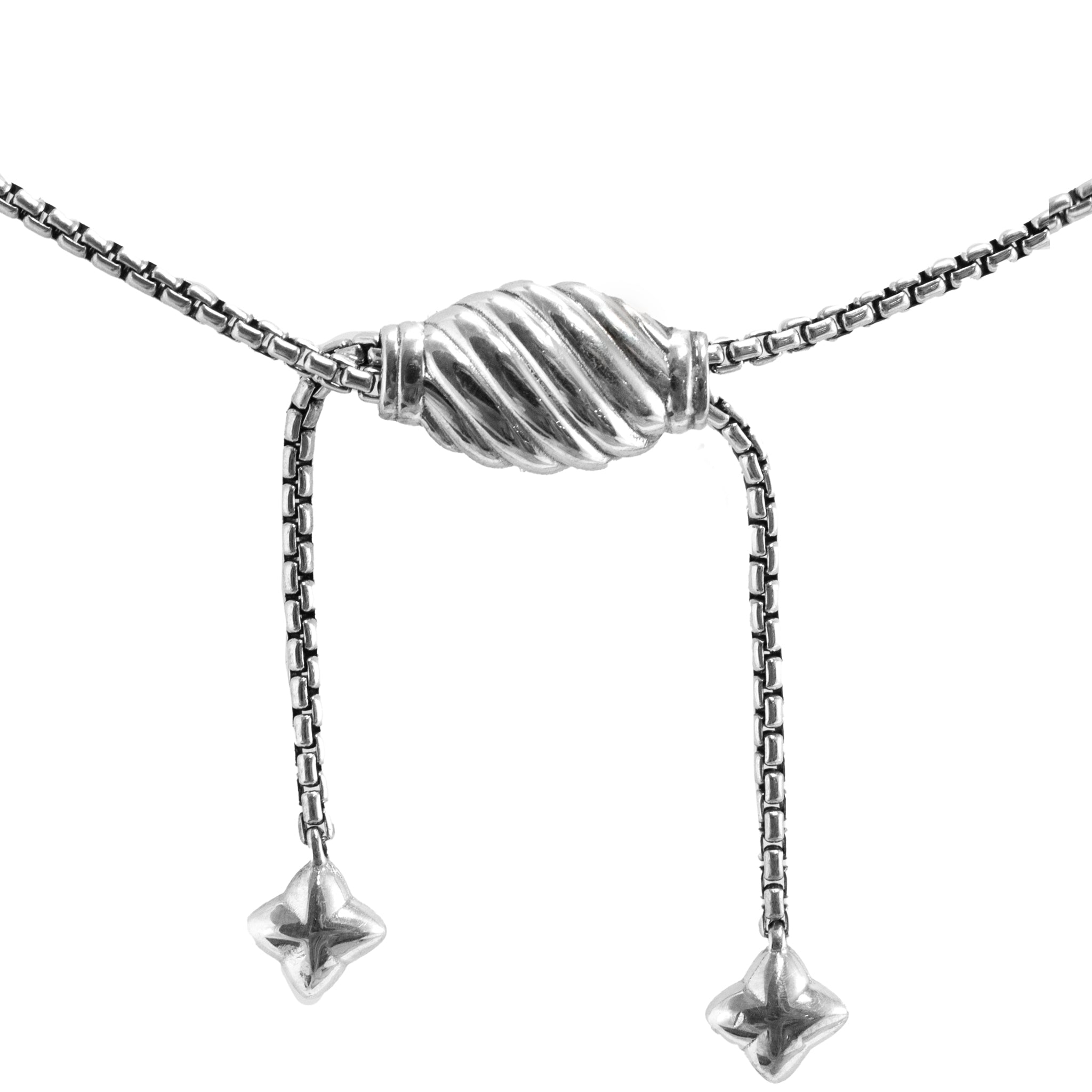David Yurman Sterling Silver & 14K Gold 37MM Crossover Two Tone Pendant Necklace