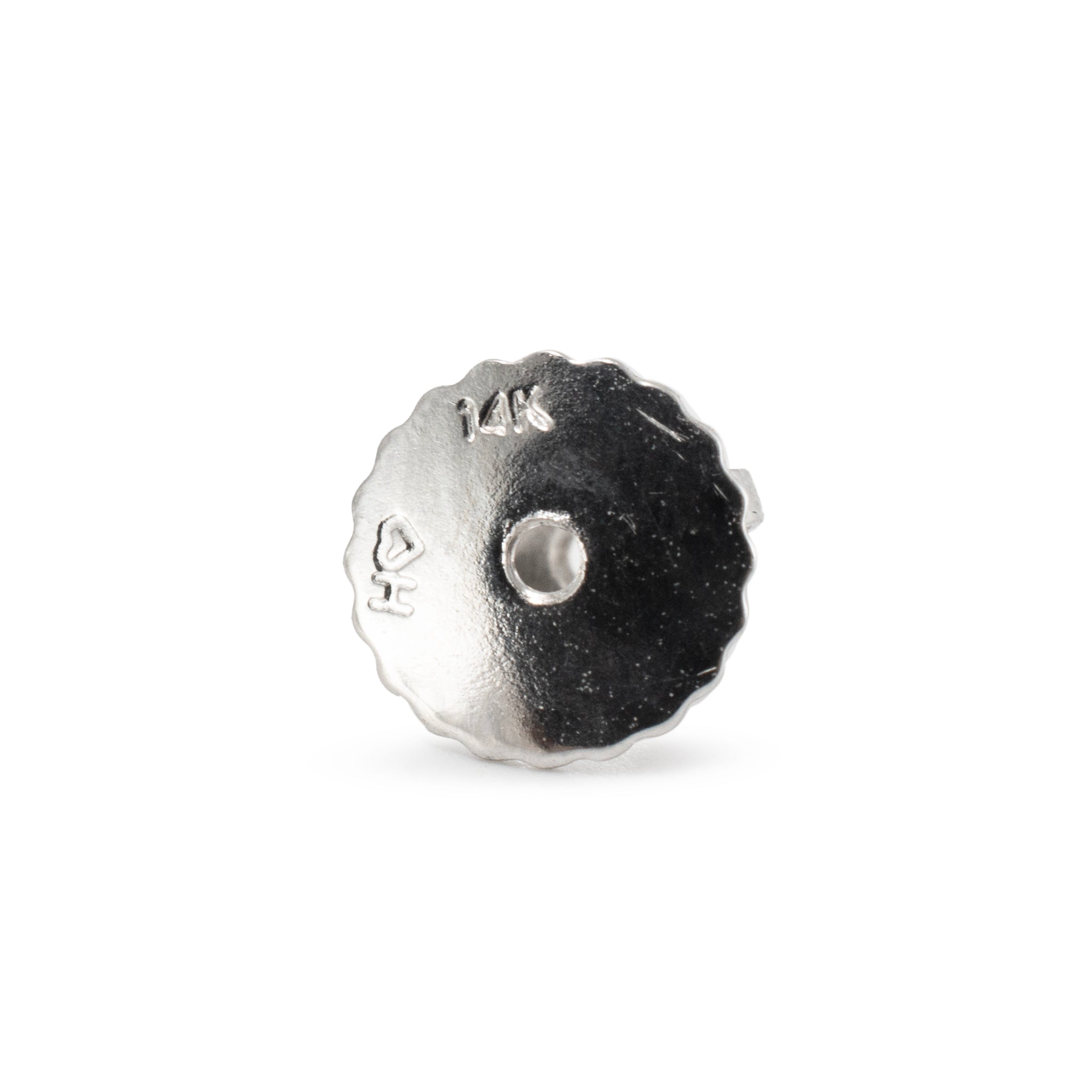 14K White Gold 4 Prong Screw Back 2.00 CT Round Diamond Stud Earrings