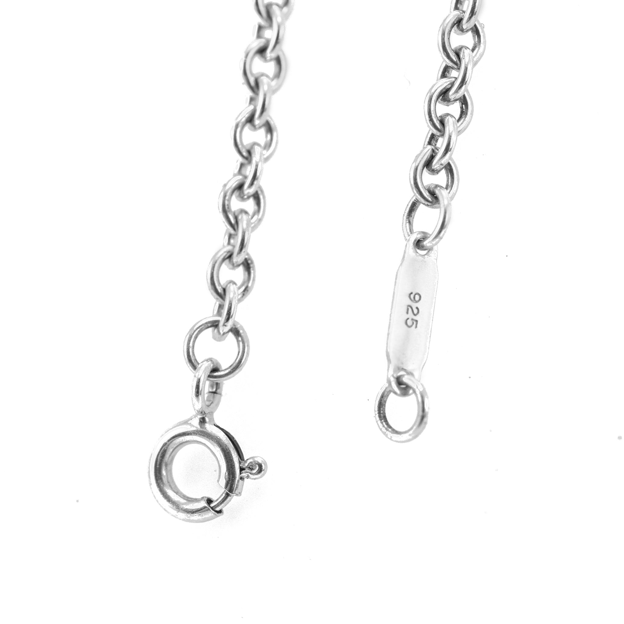 Ladies Tiffany & Co. 925 Sterling Silver Clover Trefoil Key Pendant Necklace