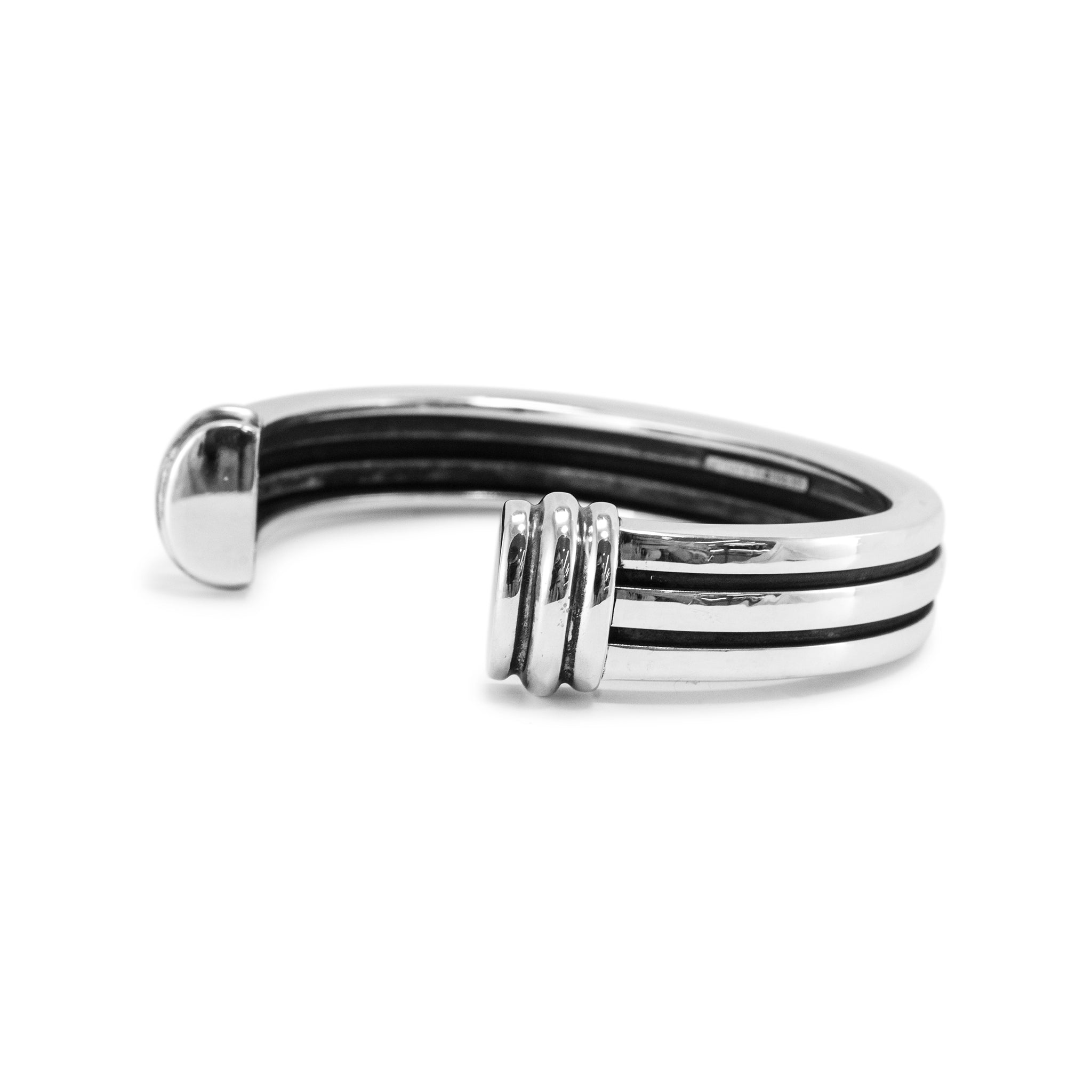 1995 Retired Tiffany & Co. Atlas Groove 925 Sterling Silver Cuff Bracelet