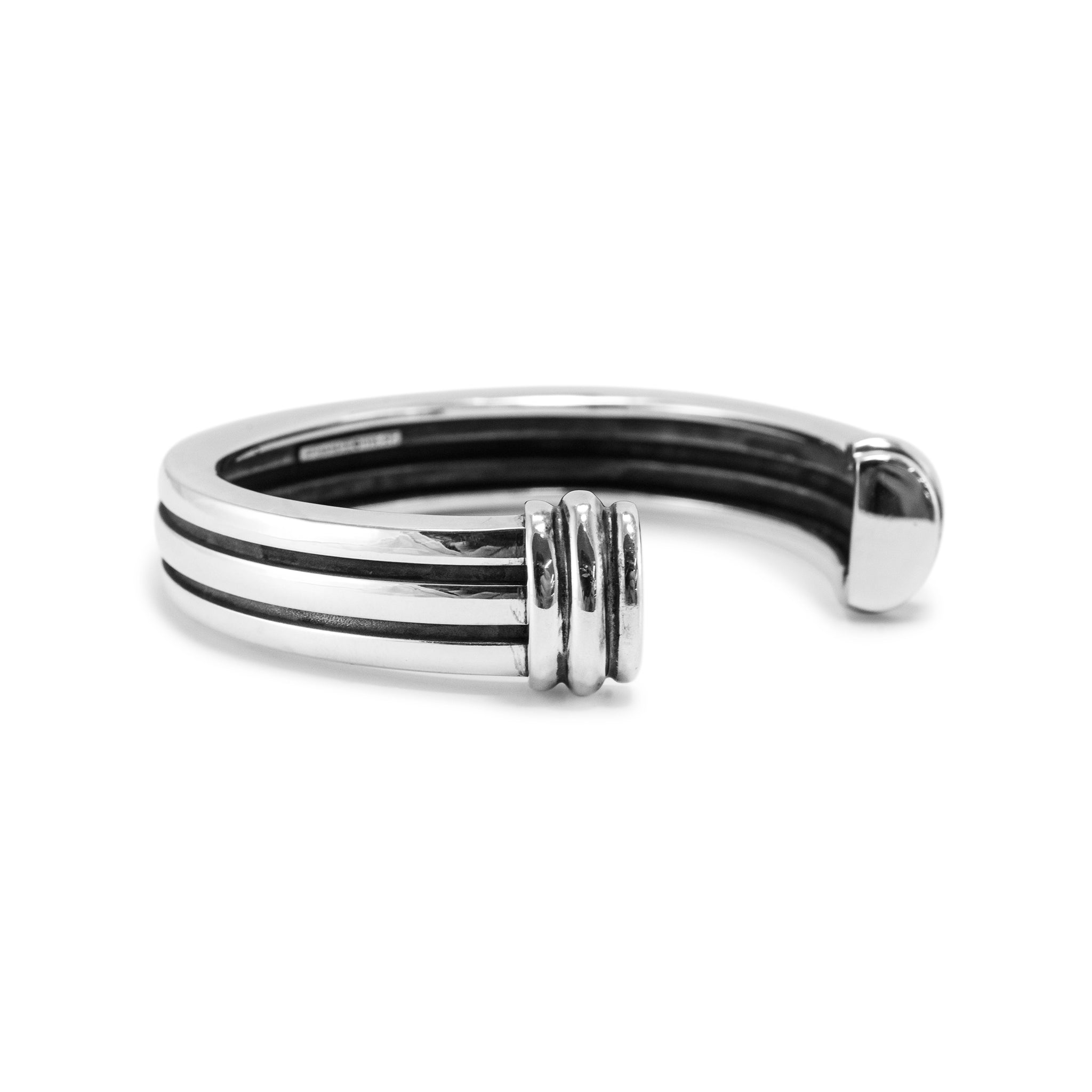 1995 Retired Tiffany & Co. Atlas Groove 925 Sterling Silver Cuff Bracelet