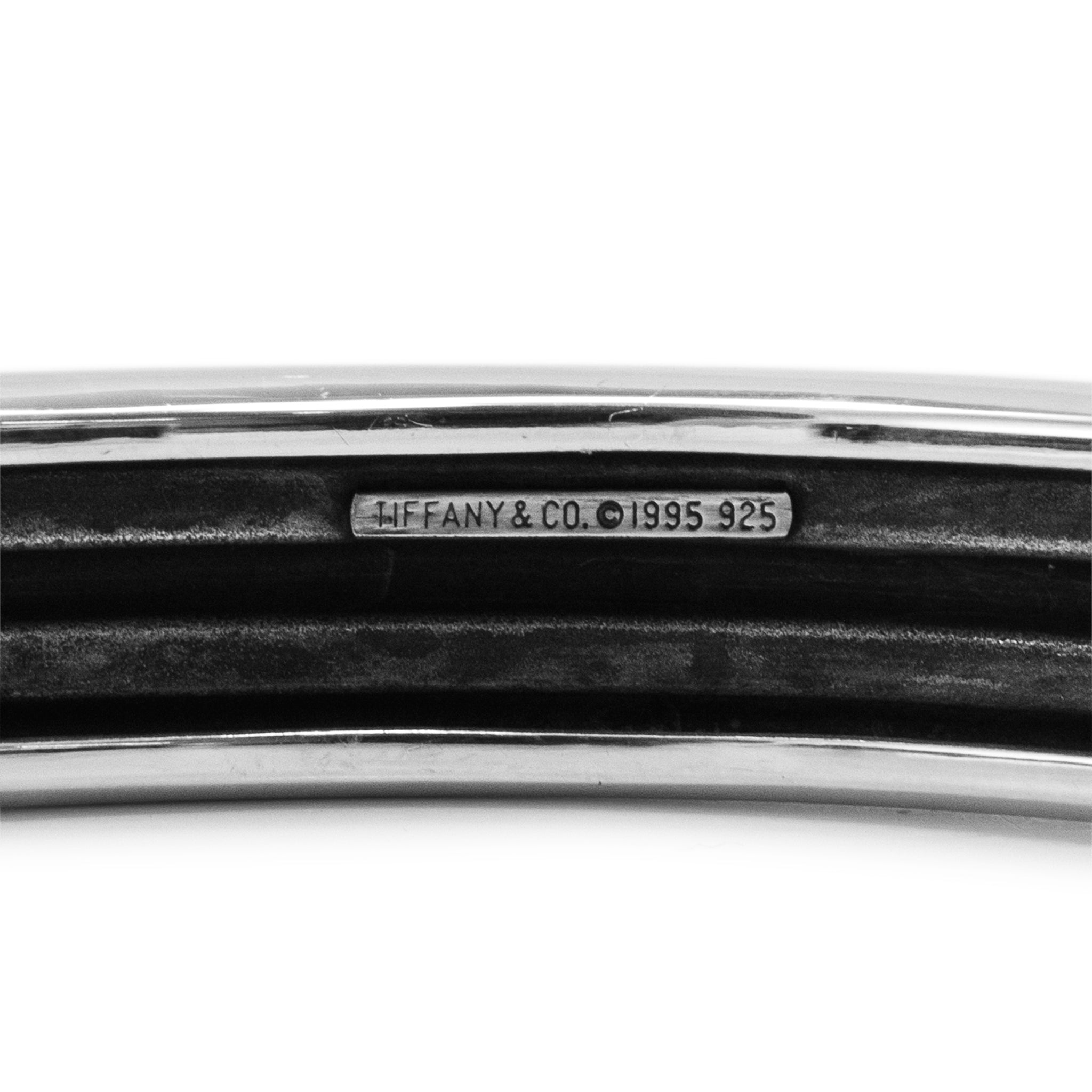 1995 Retired Tiffany & Co. Atlas Groove 925 Sterling Silver Cuff Bracelet