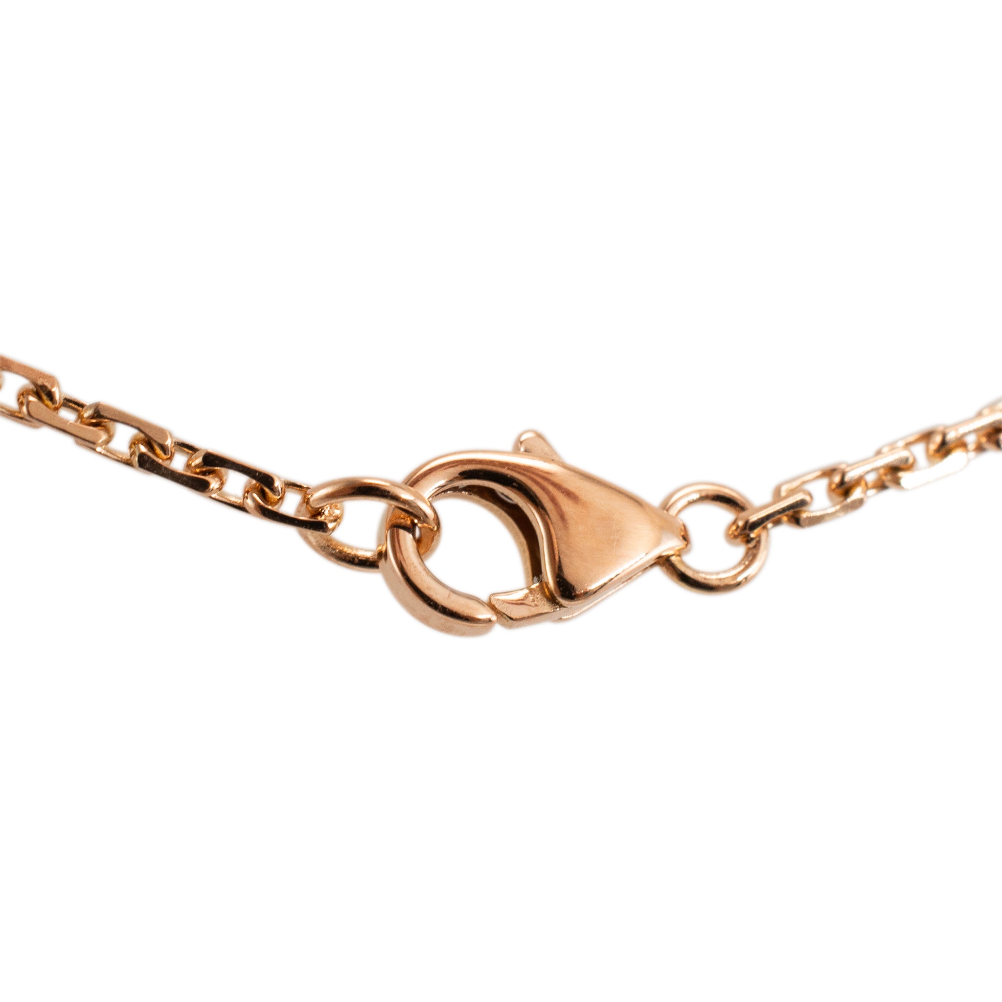 Cartier 18K Rose Gold Love Pendant 3 Diamonds Necklace