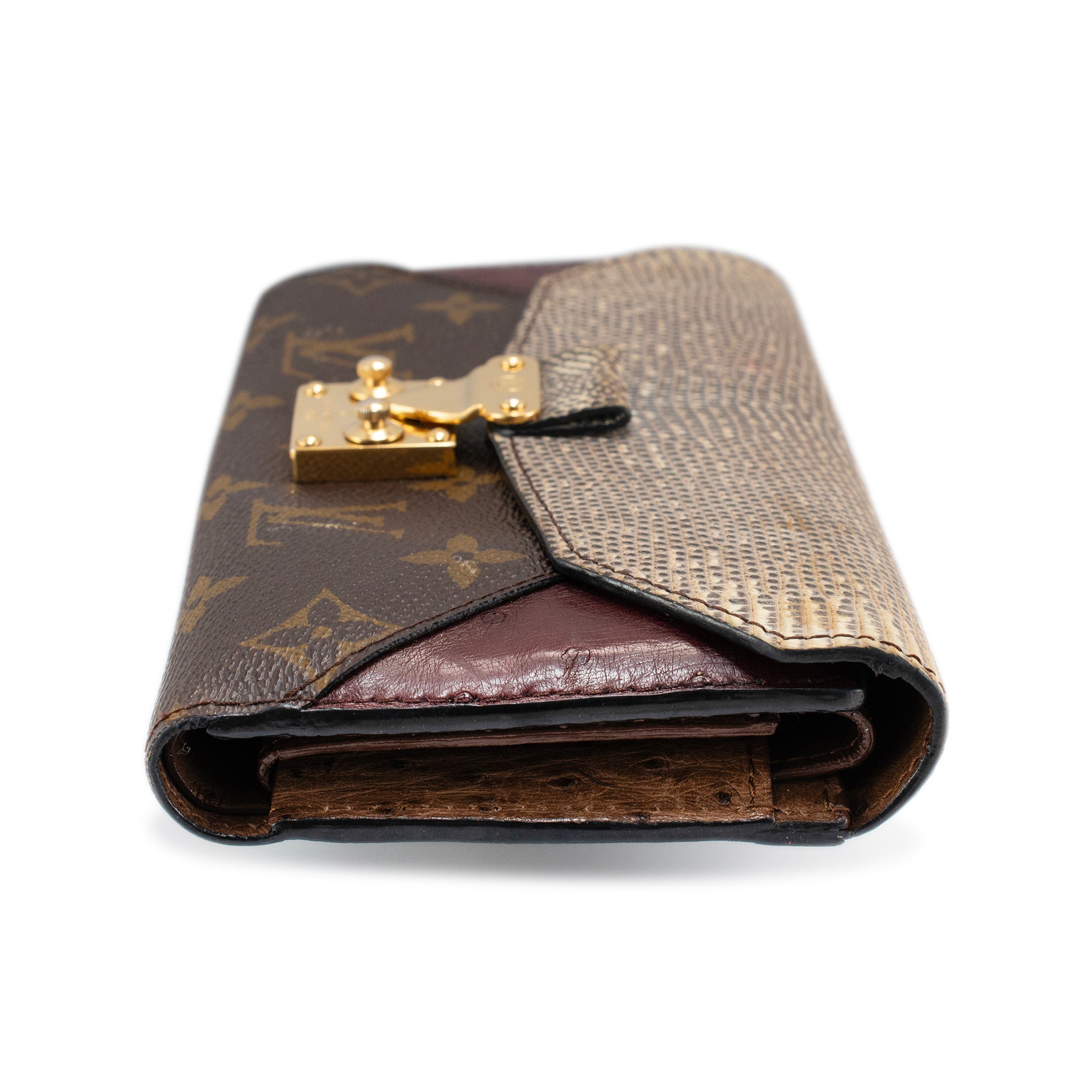 Louis Vuitton Majestueux MI4152 Monogram Canvas Leather Envelope Wallet