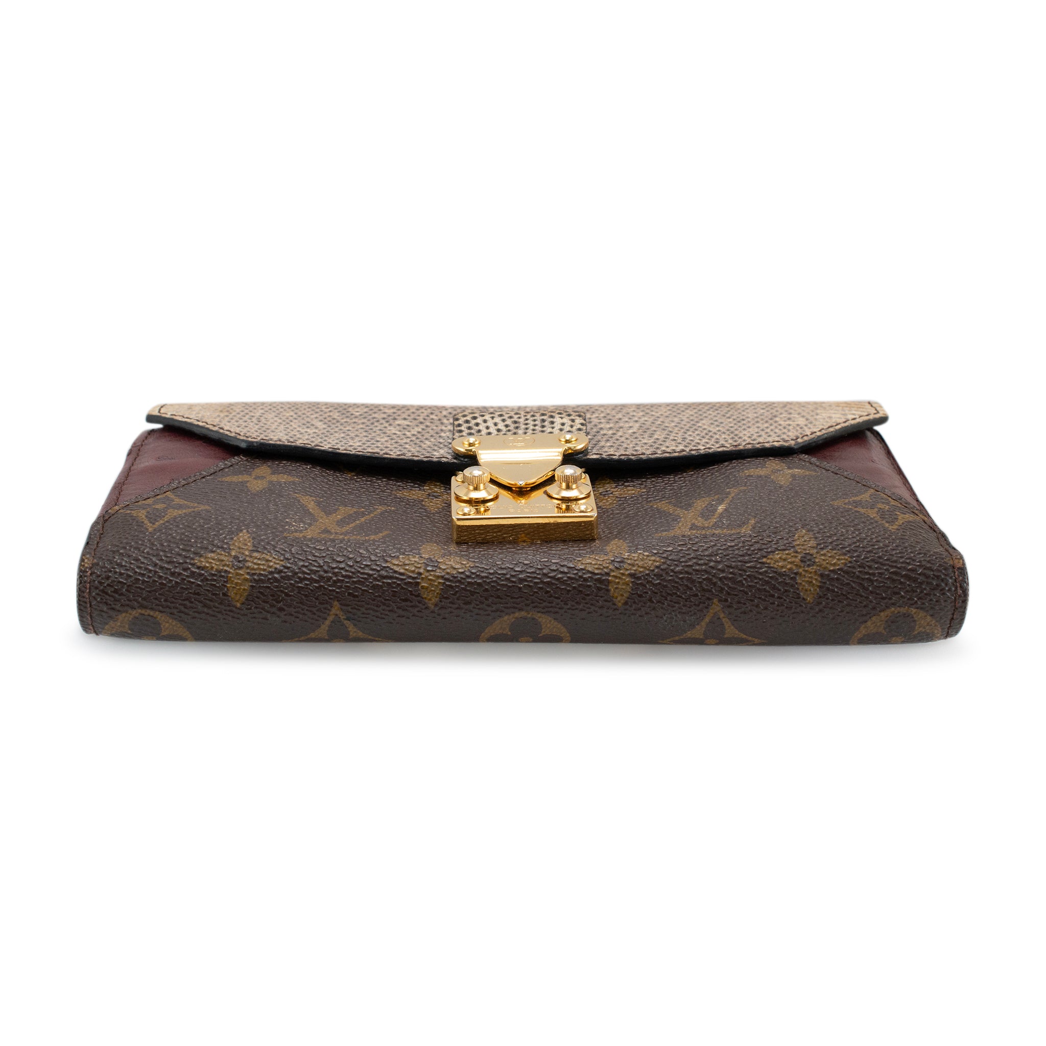 Louis Vuitton Majestueux MI4152 Monogram Canvas Leather Envelope Wallet