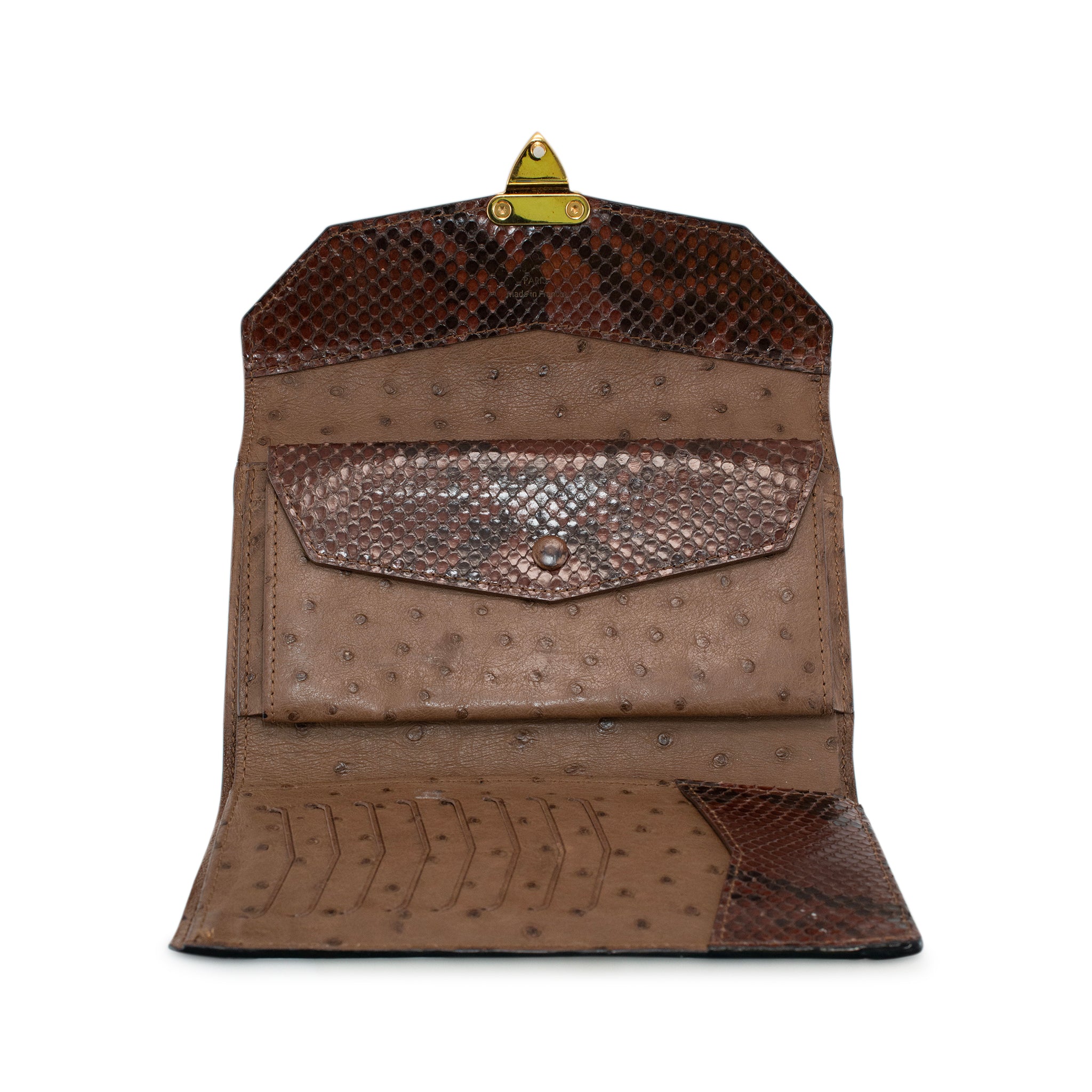 Louis Vuitton Majestueux MI4152 Monogram Canvas Leather Envelope Wallet