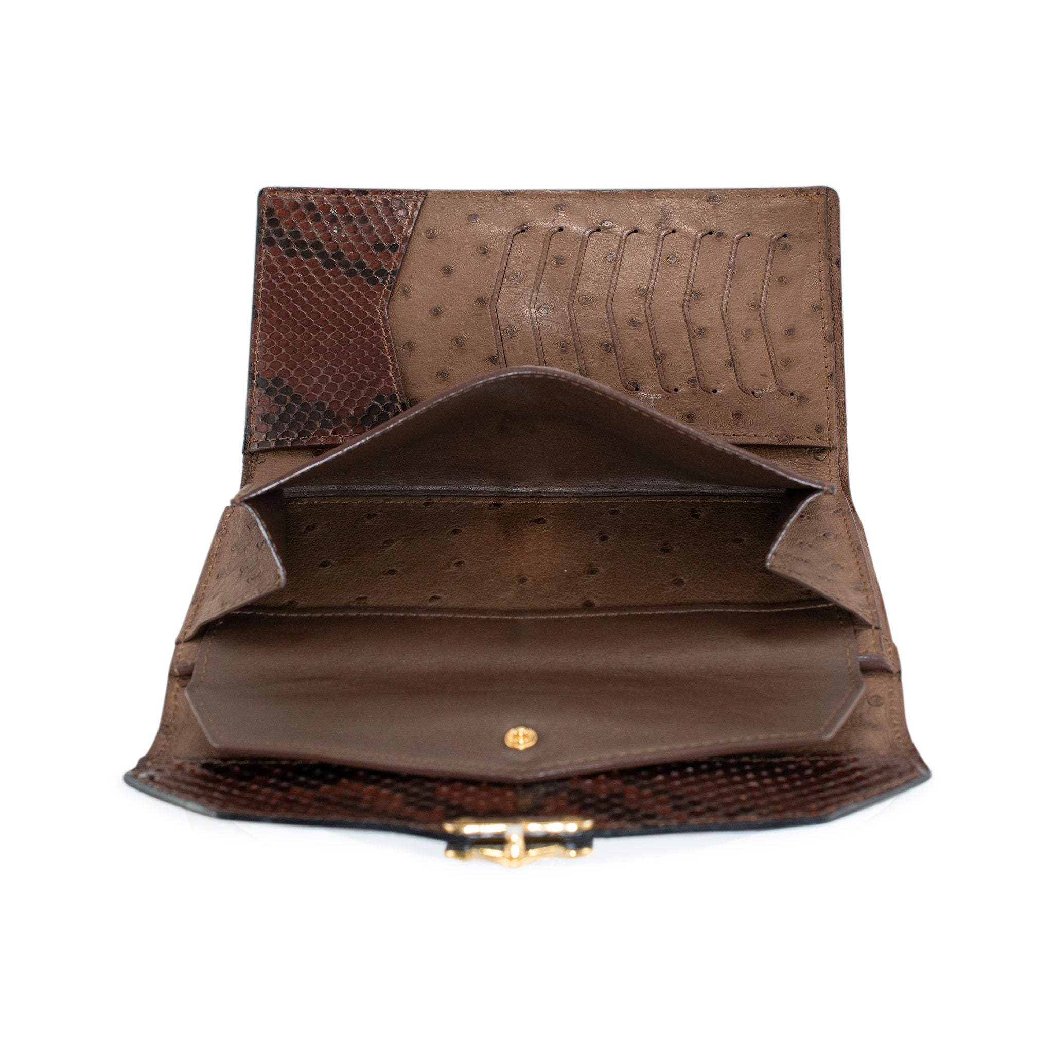 Louis Vuitton Majestueux MI4152 Monogram Canvas Leather Envelope Wallet