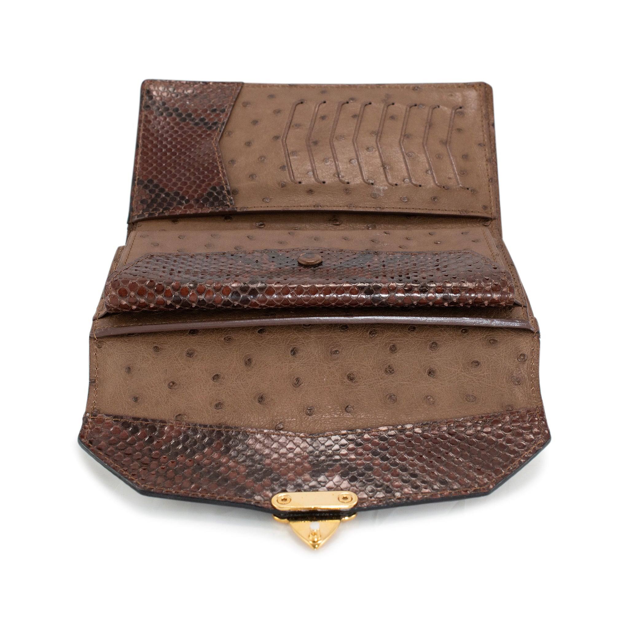 Louis Vuitton Majestueux MI4152 Monogram Canvas Leather Envelope Wallet