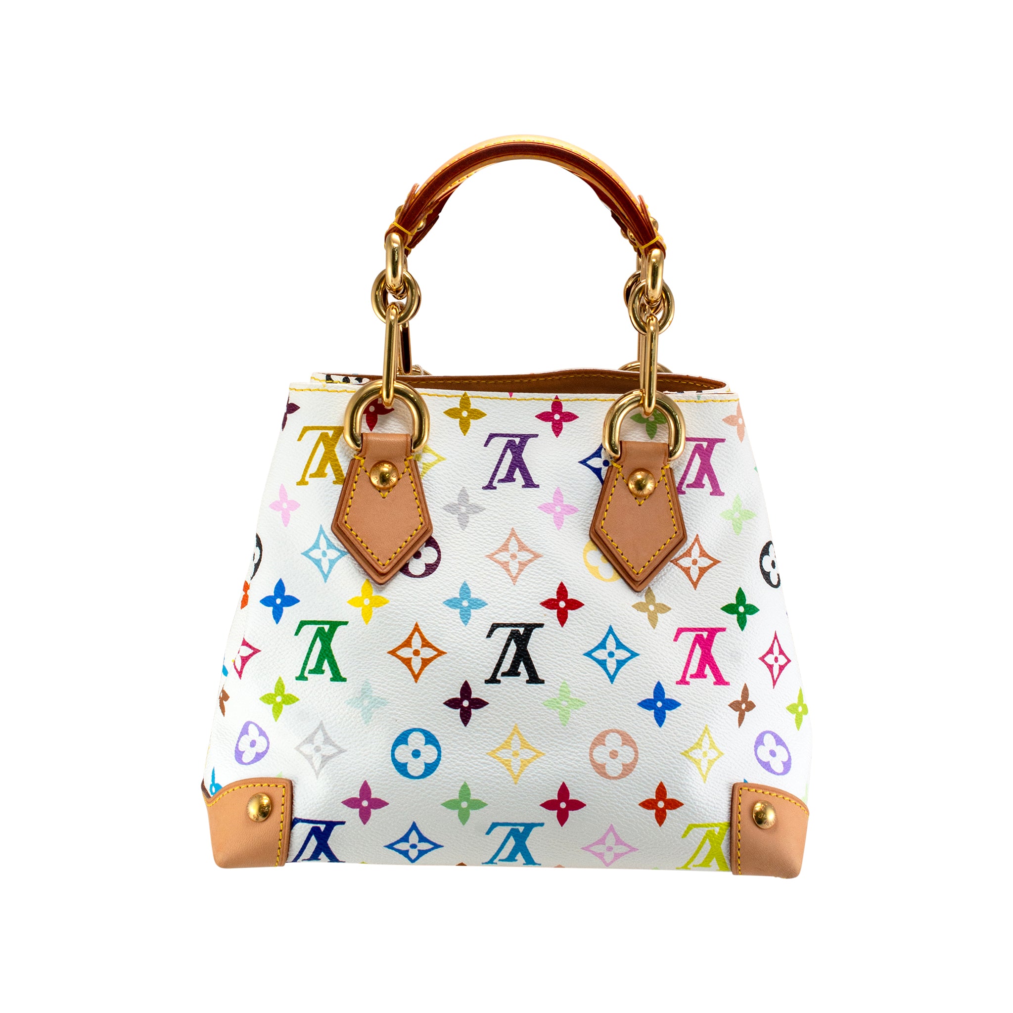 Vintage Louis Vuitton Monogram Multicolor Audra M40047 White Handbag