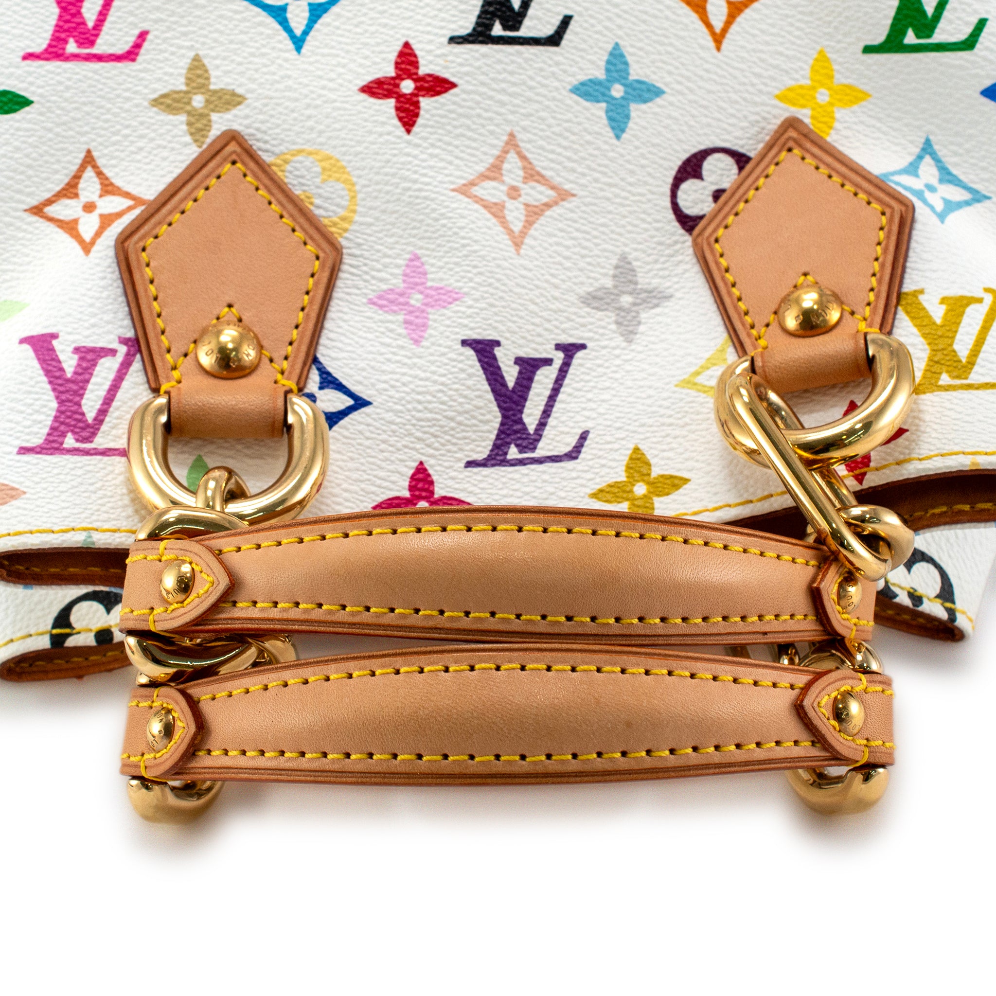 Vintage Louis Vuitton Monogram Multicolor Audra M40047 White Handbag