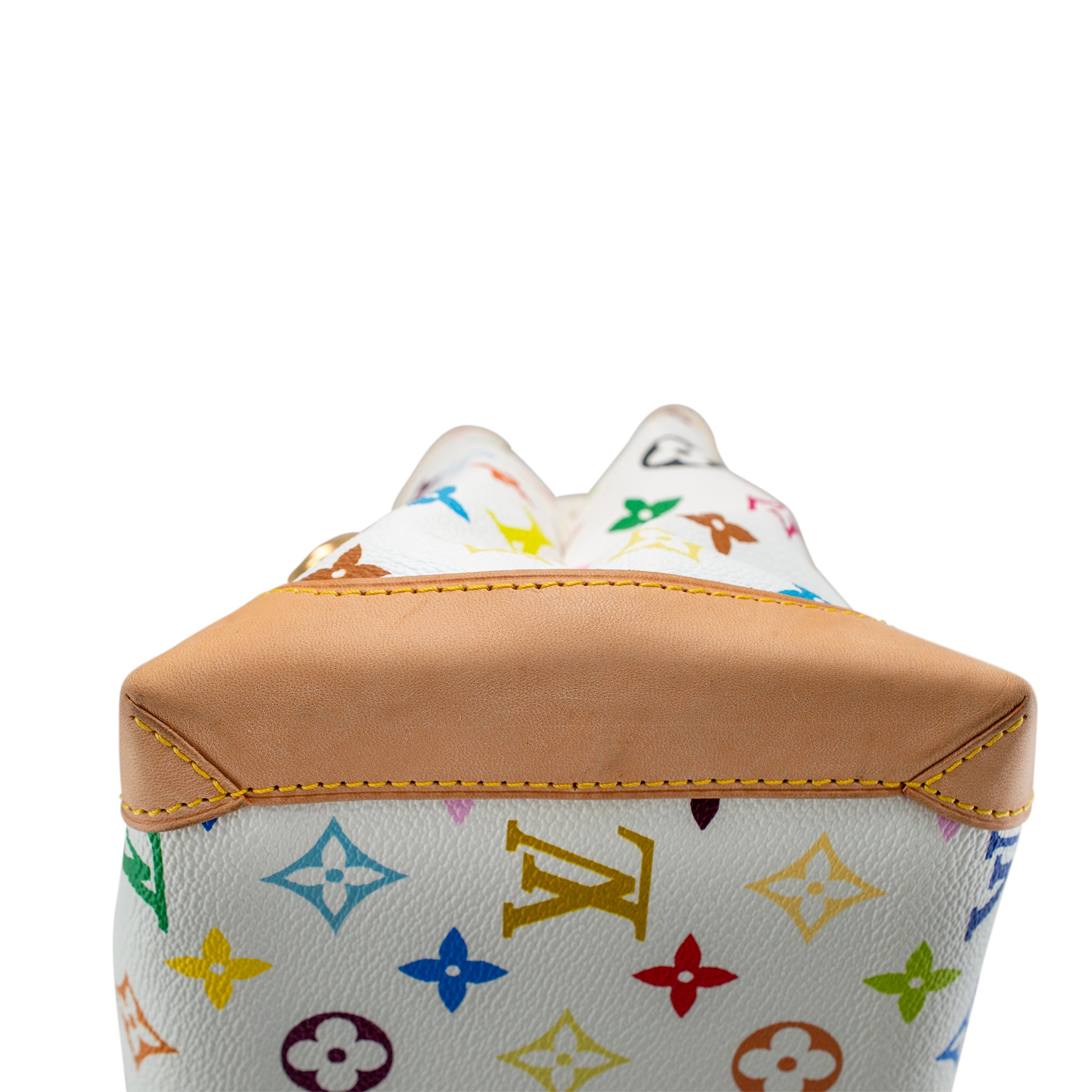 Vintage Louis Vuitton Monogram Multicolor Audra M40047 White Handbag