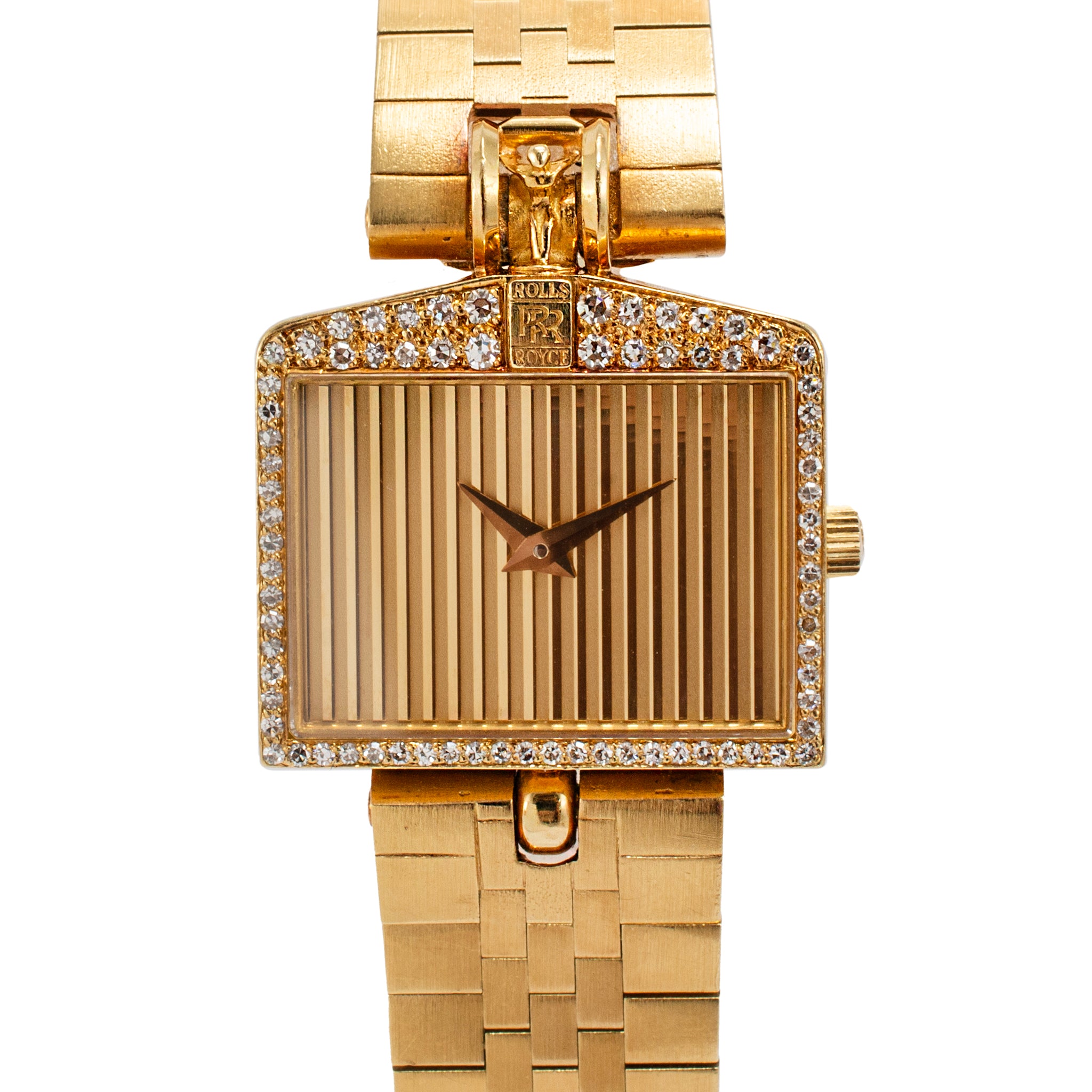Vintage Corum Rolls Royce Spirit Ecstasy 22MM 47595H12 18K Gold Diamond Watch