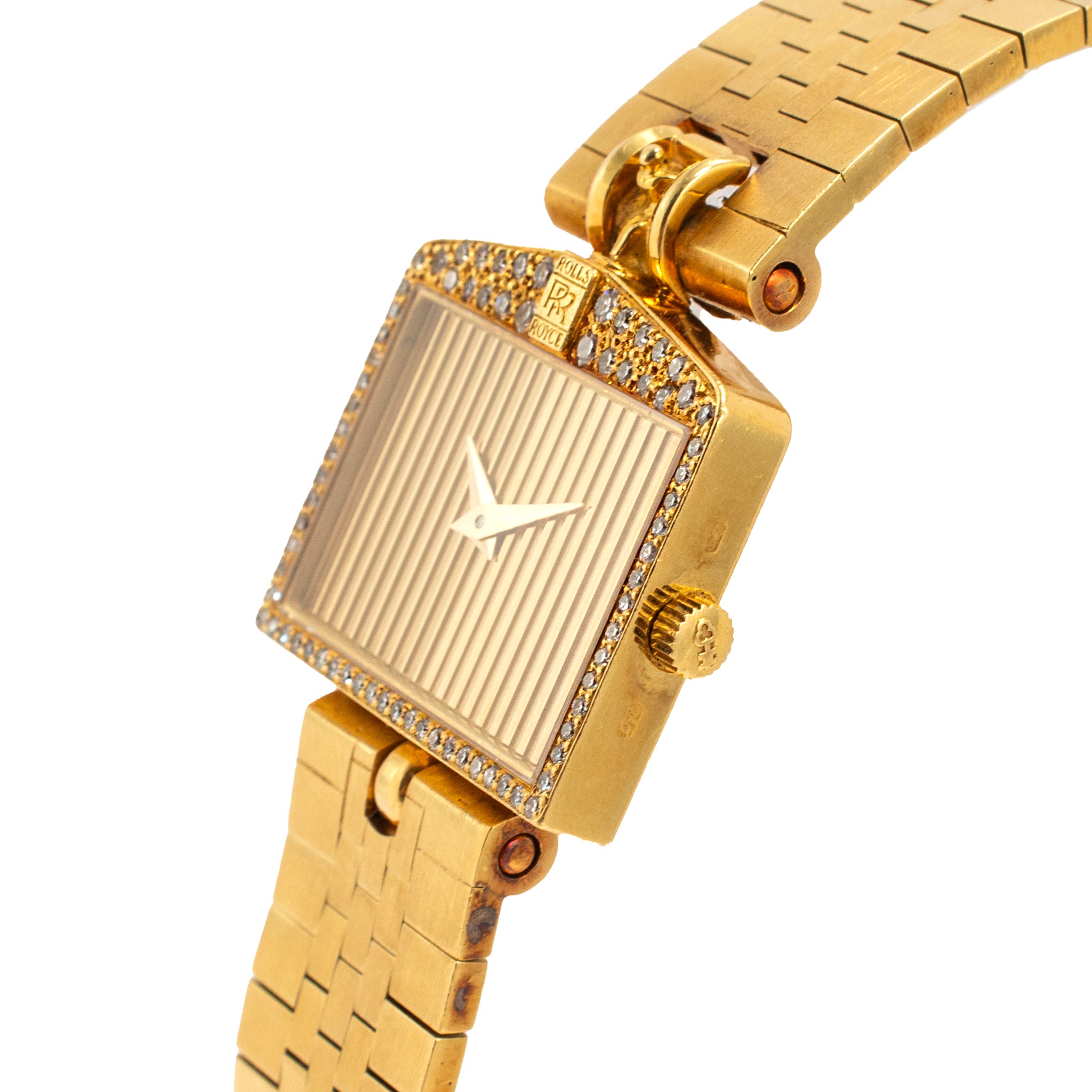 Vintage Corum Rolls Royce Spirit Ecstasy 22MM 47595H12 18K Gold Diamond Watch