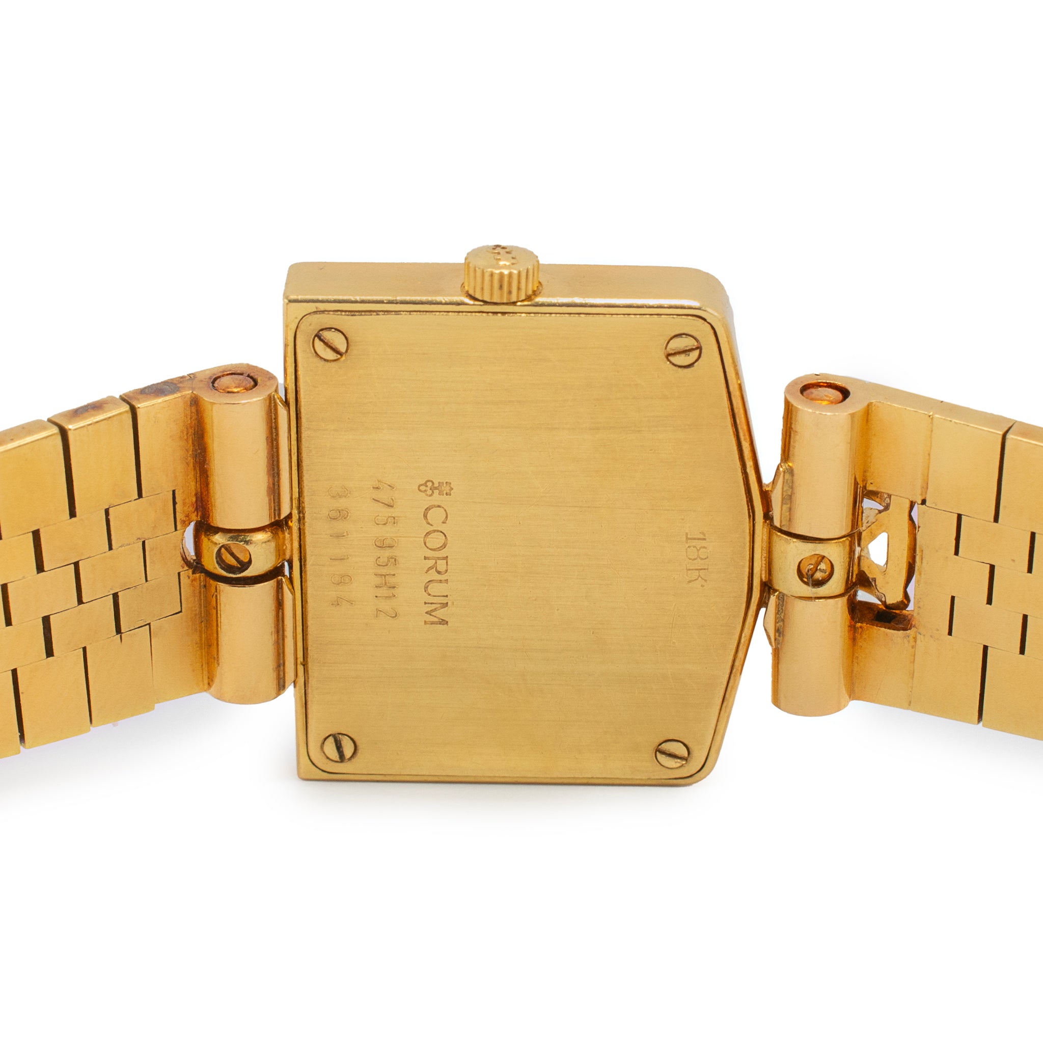 Vintage Corum Rolls Royce Spirit Ecstasy 22MM 47595H12 18K Gold Diamond Watch
