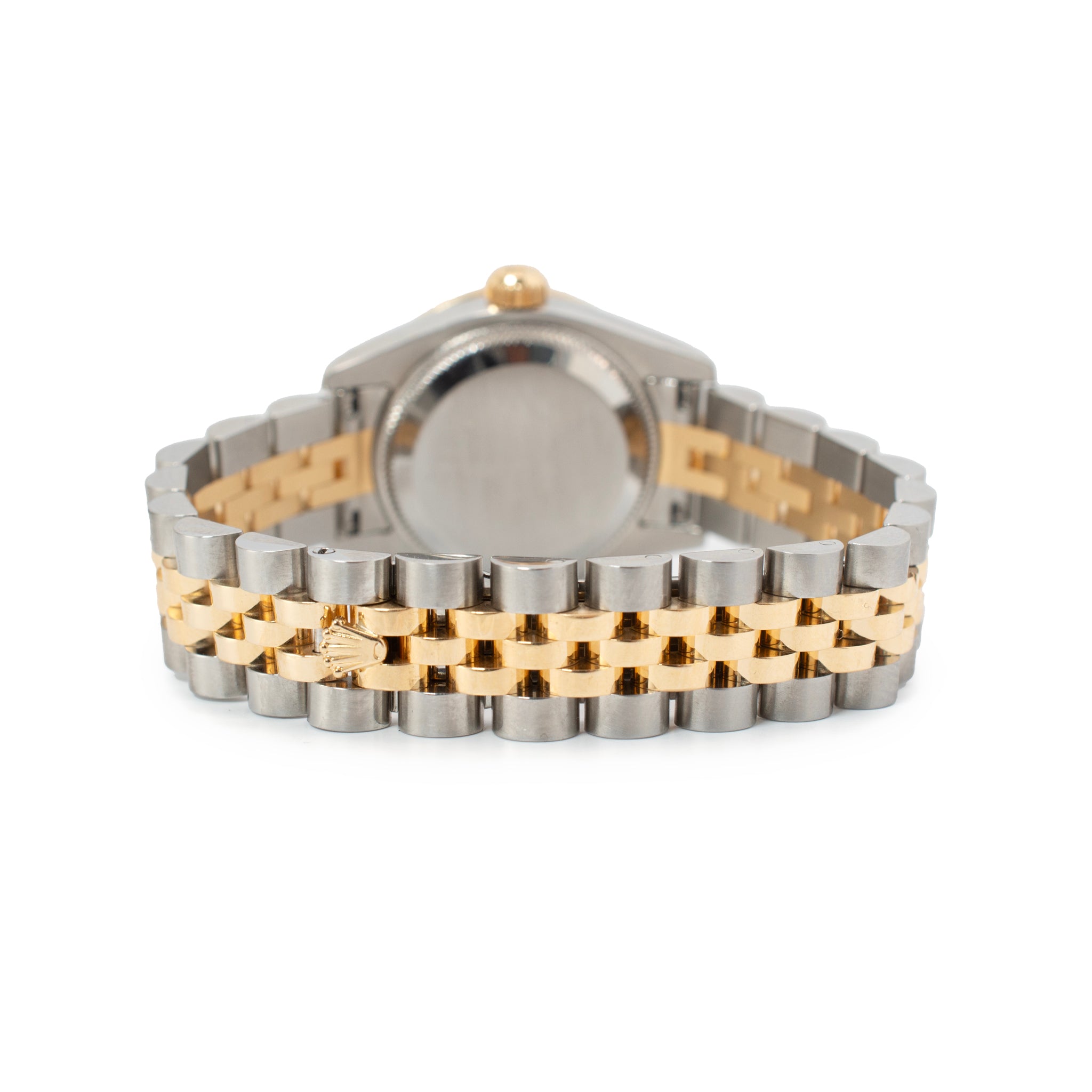 Rolex Lady Datejust 26MM 179173 Mop Diamond Bezel Jubilee Gold Steel Watch