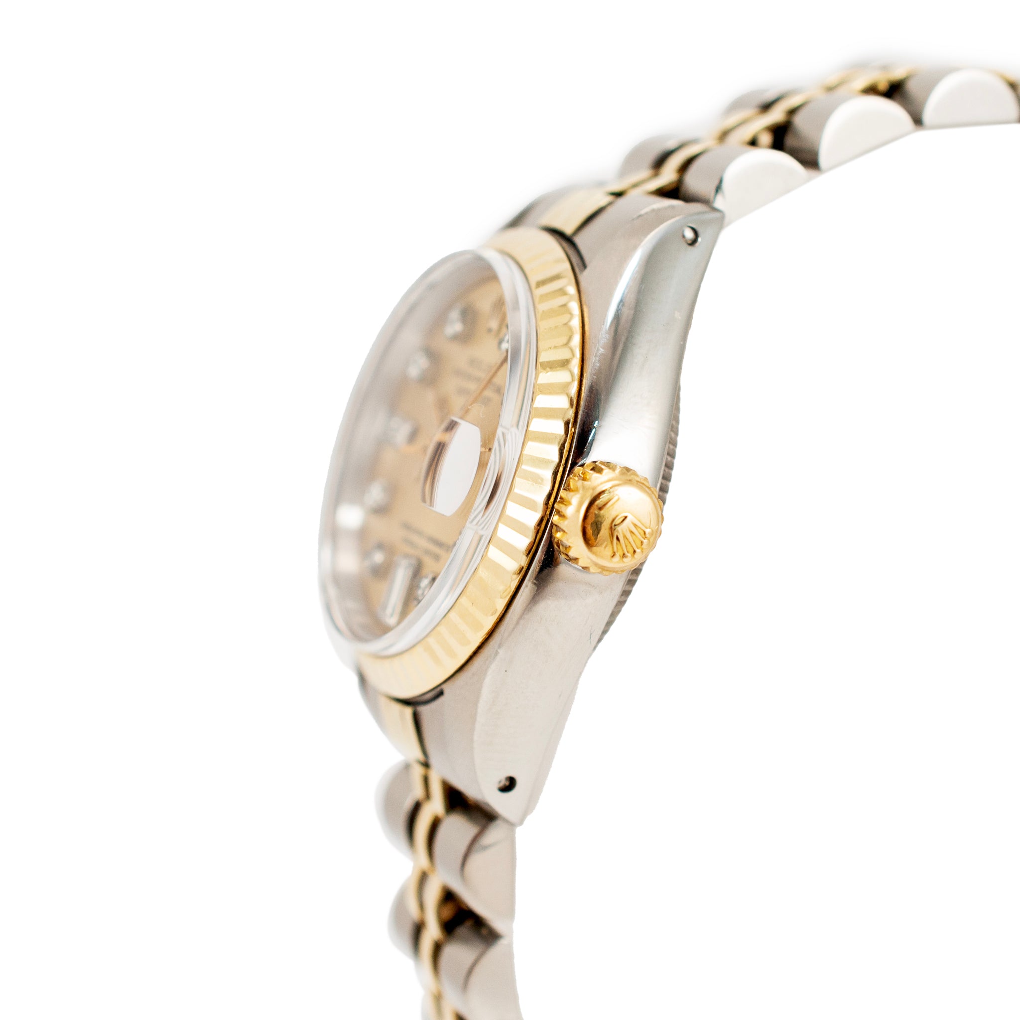 Rolex Lady Datejust 26MM 6917 Diamond Jubilee Fluted Yellow Gold Steel Watch