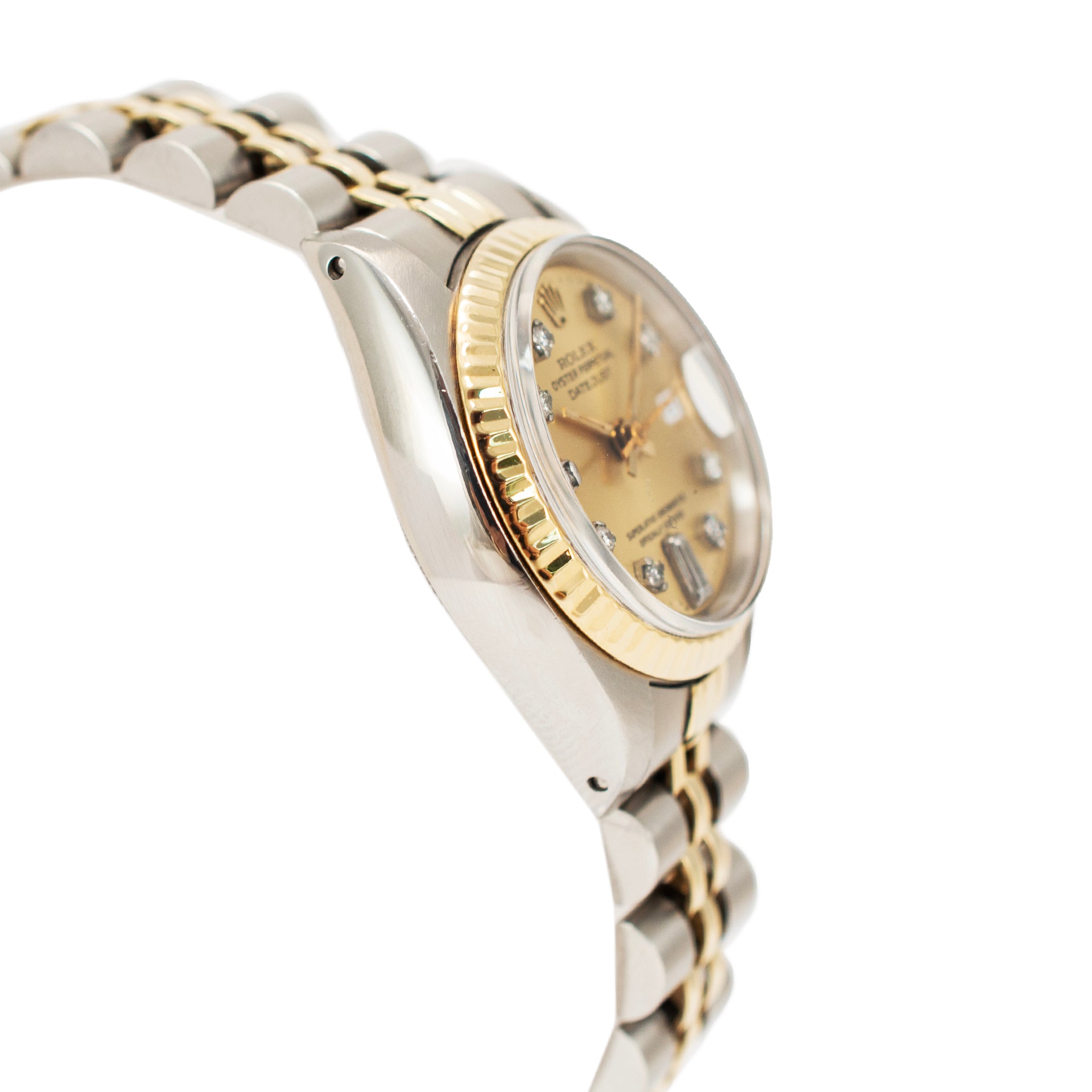 Rolex Lady Datejust 26MM 6917 Diamond Jubilee Fluted Yellow Gold Steel Watch