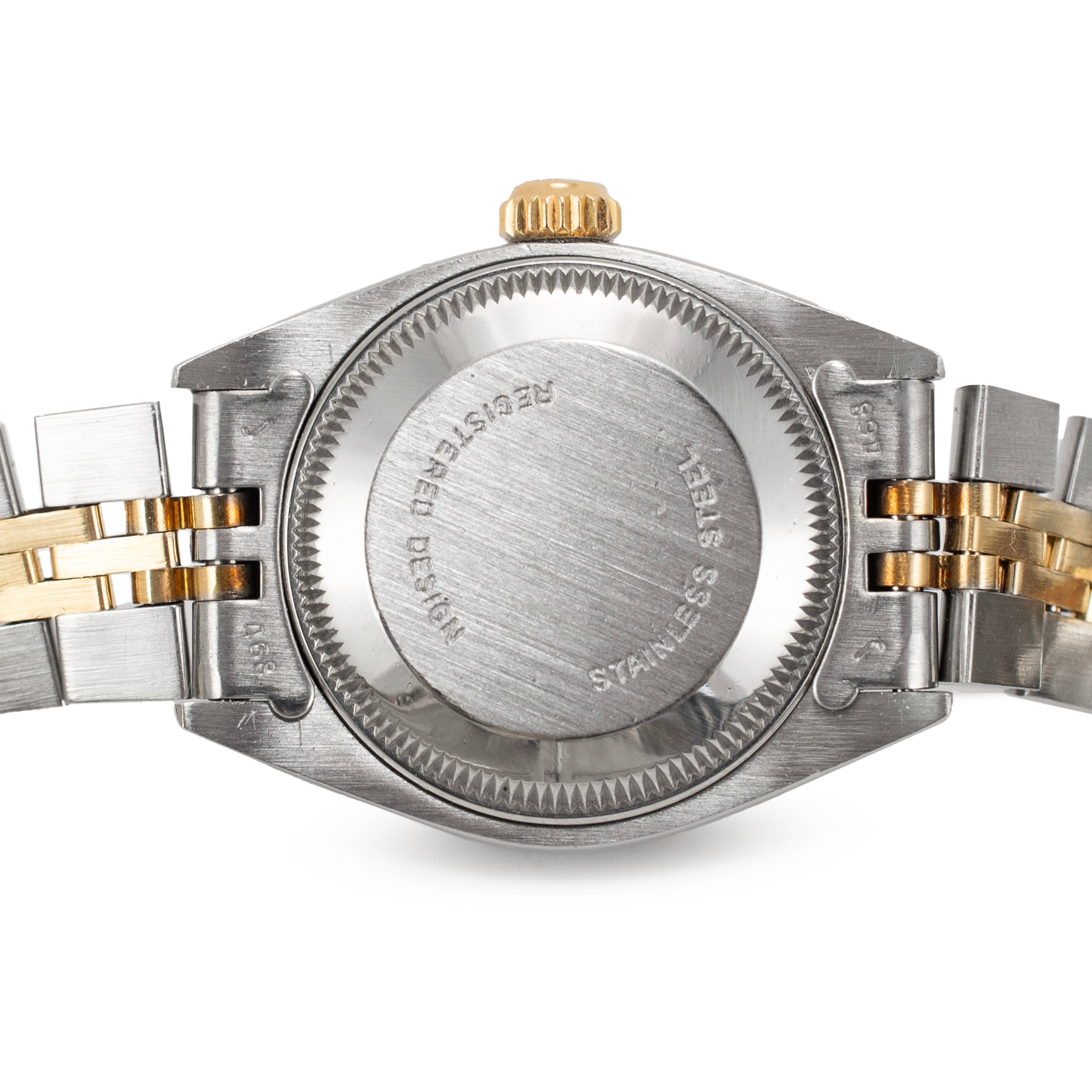 Rolex Lady Datejust 26MM 6917 Diamond Jubilee Fluted Yellow Gold Steel Watch