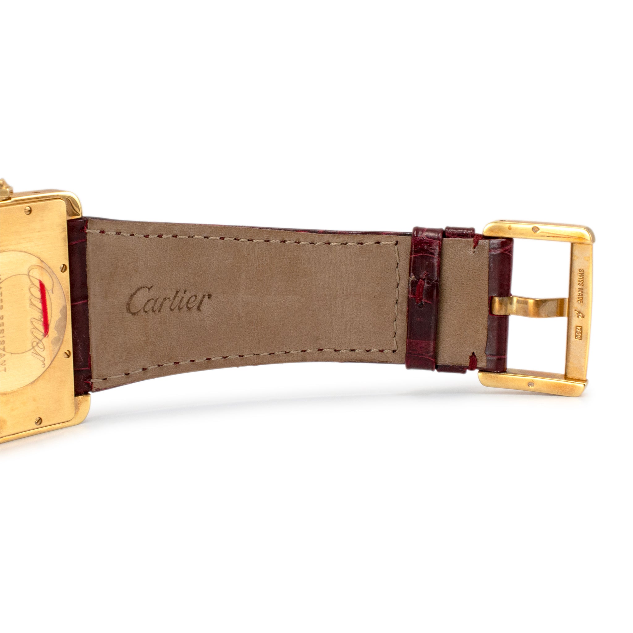 Cartier Tank Divan 38MM 2602 18K Yellow Gold Diamond Bezel Watch