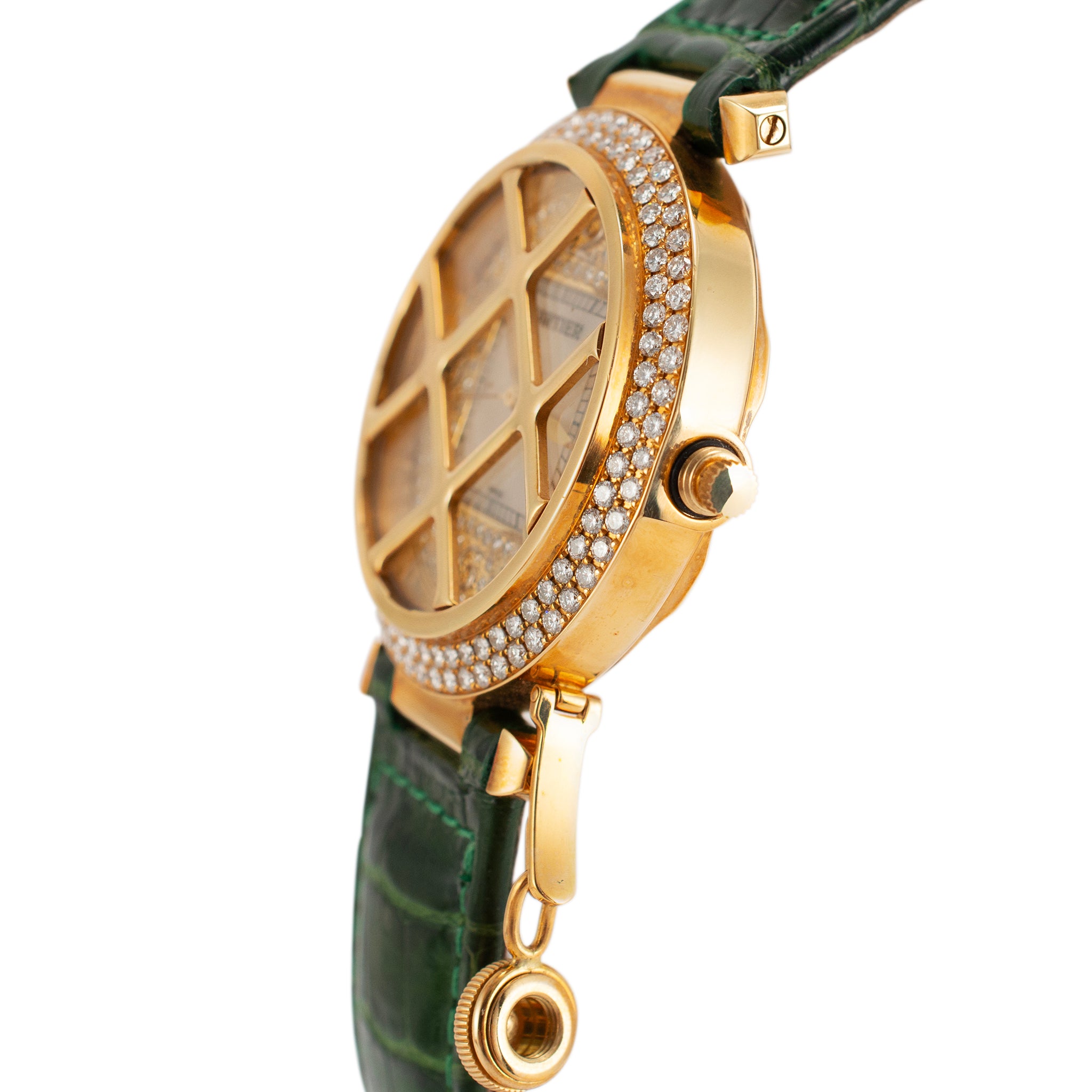 Cartier Pasha 38MM 2401 18K Yellow Gold Diamond Bezel Dial Automatic Watch