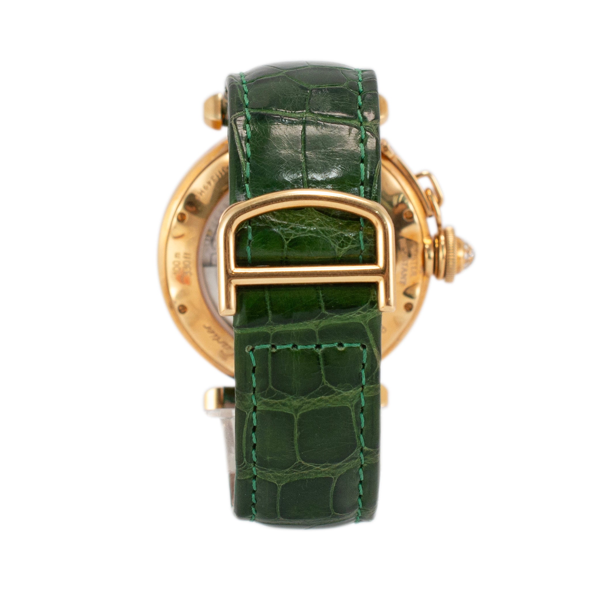 Cartier Pasha 38MM 2401 18K Yellow Gold Diamond Bezel Dial Automatic Watch
