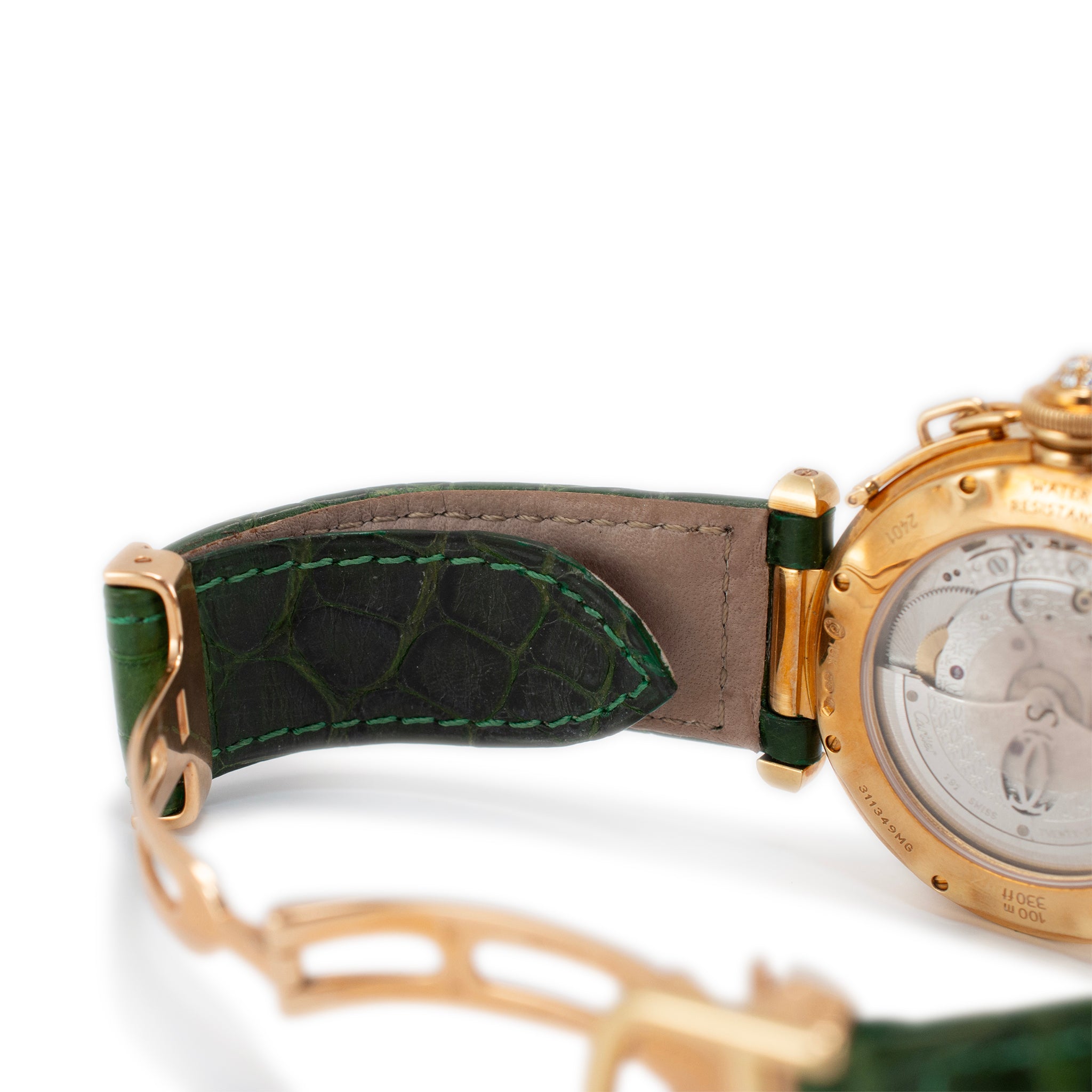 Cartier Pasha 38MM 2401 18K Yellow Gold Diamond Bezel Dial Automatic Watch