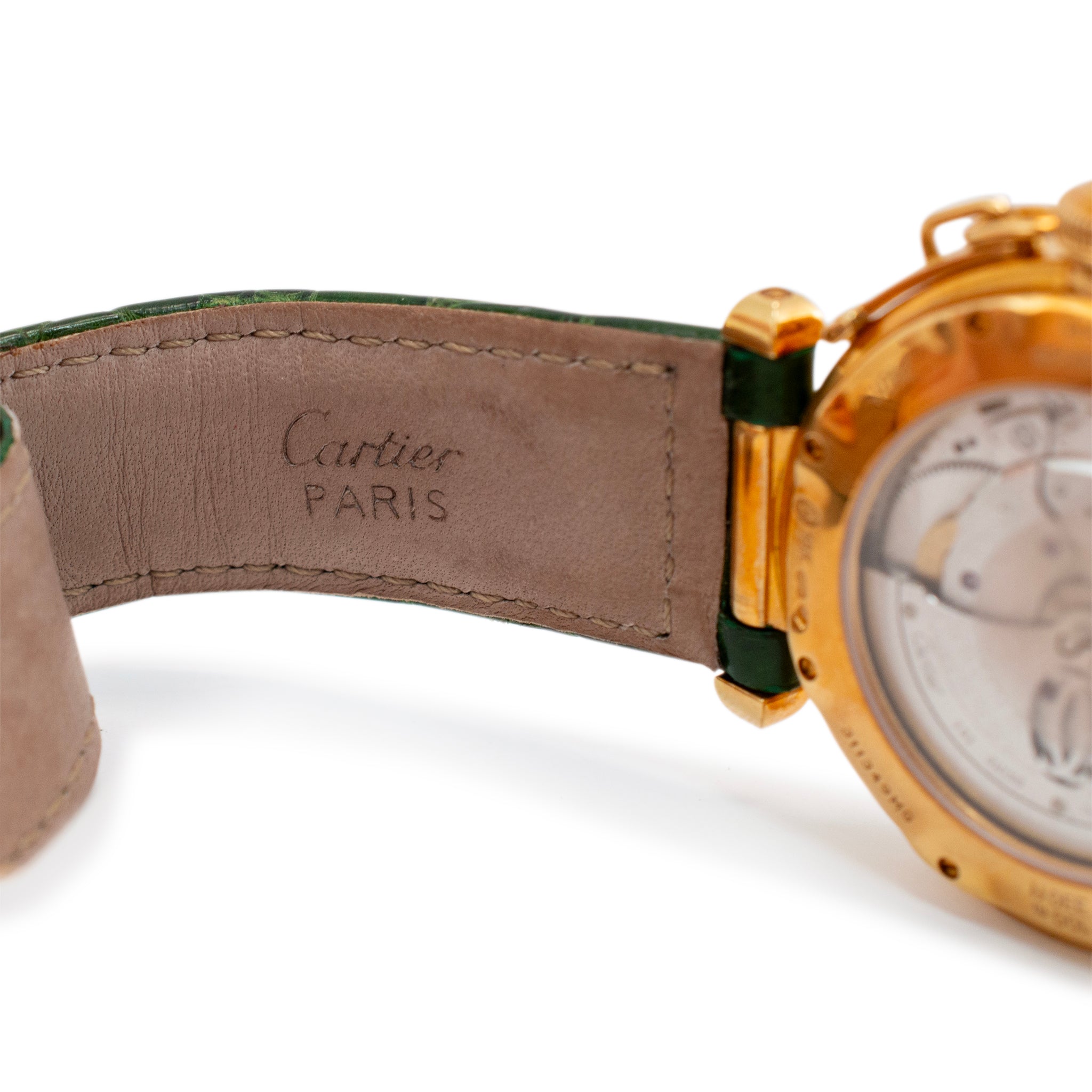 Cartier Pasha 38MM 2401 18K Yellow Gold Diamond Bezel Dial Automatic Watch