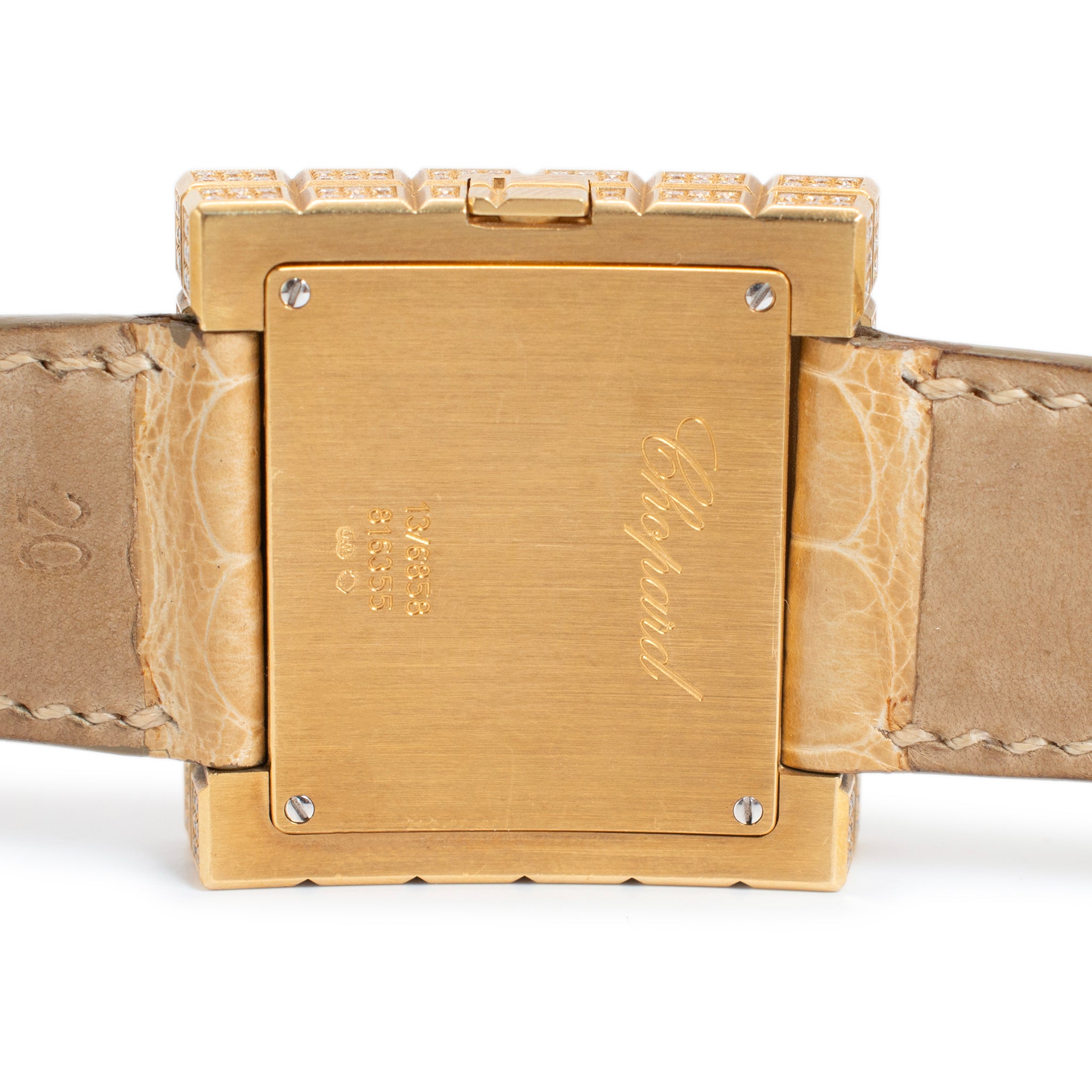 Chopard Ice Cube 32MM 13/6858 18K Yellow Gold Diamond Quartz Watch