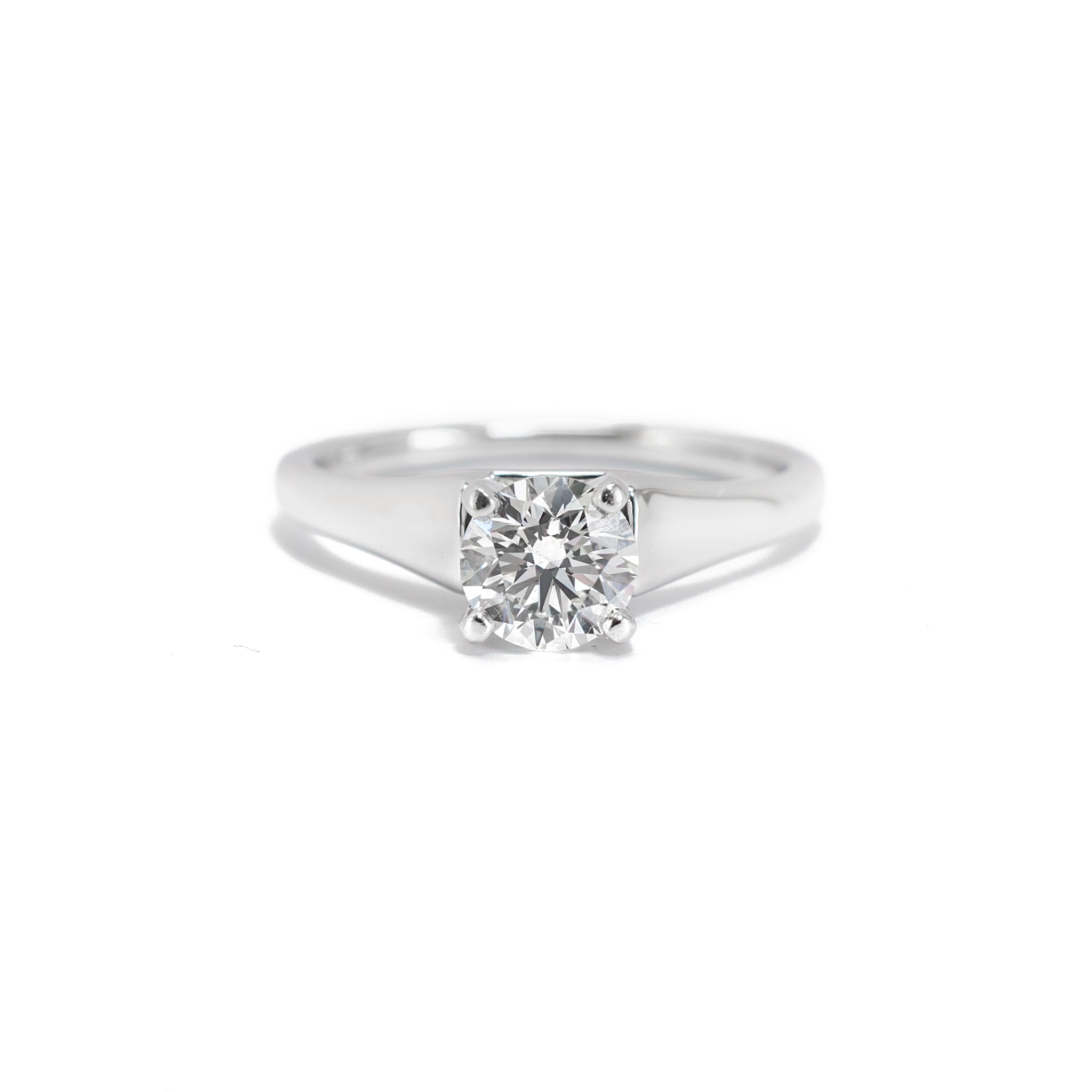 Ladies 14K White Gold 0.82ct Lab Grown Diamond Chosen Solitaire Engagement Ring