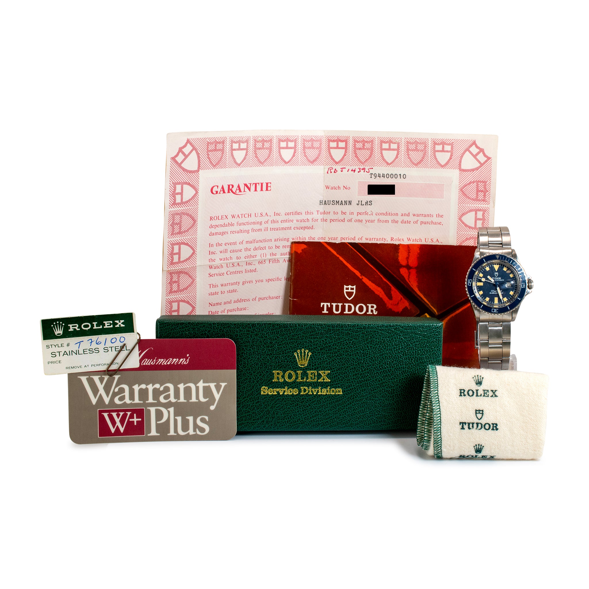 Vintage 1982 Tudor Prince Oysterdate Mini Submariner 33MM 94400 Blue Steel Watch