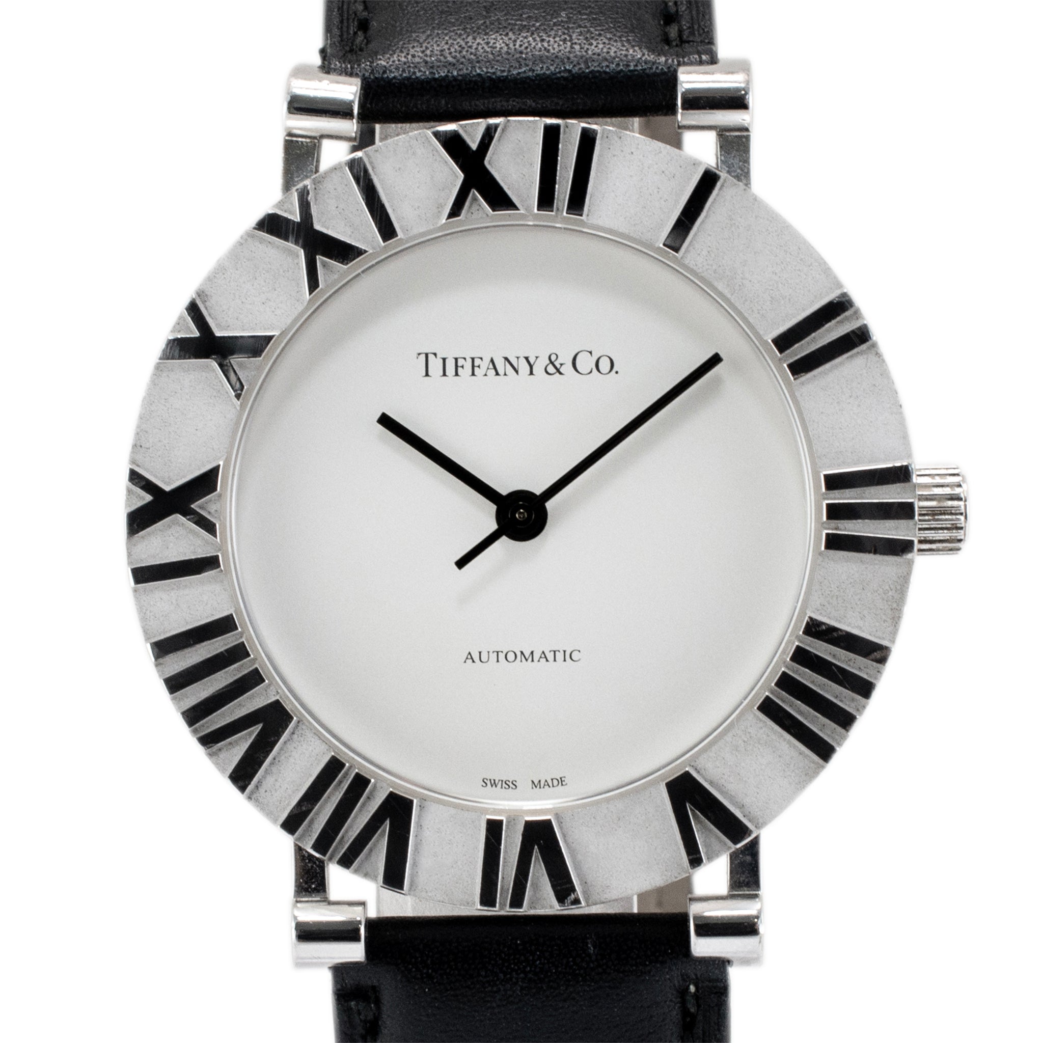 Tiffany & Co. Atlas 39MM TIF270985 Sterling Silver White Dial Automatic Watch