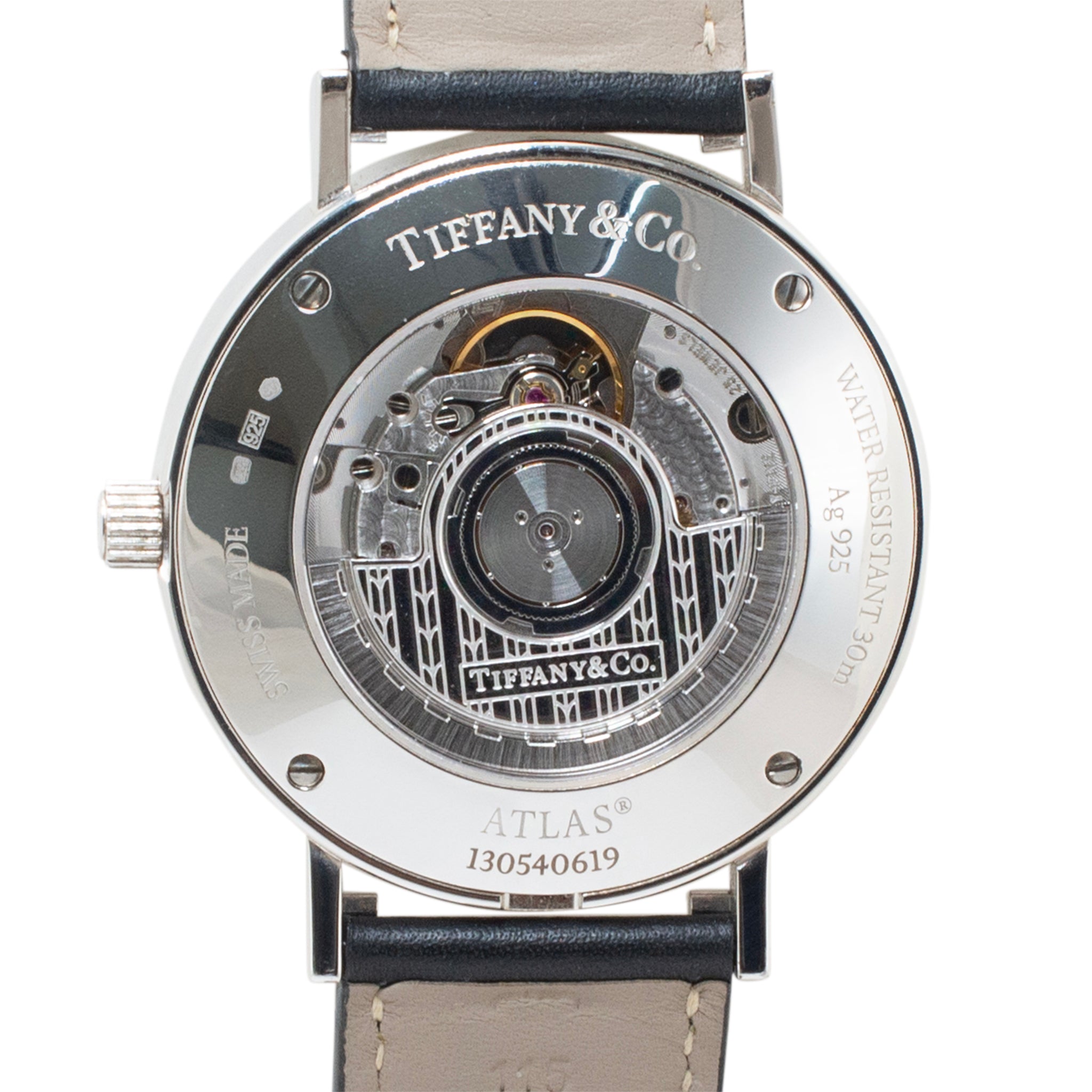 Tiffany & Co. Atlas 39MM TIF270985 Sterling Silver White Dial Automatic Watch