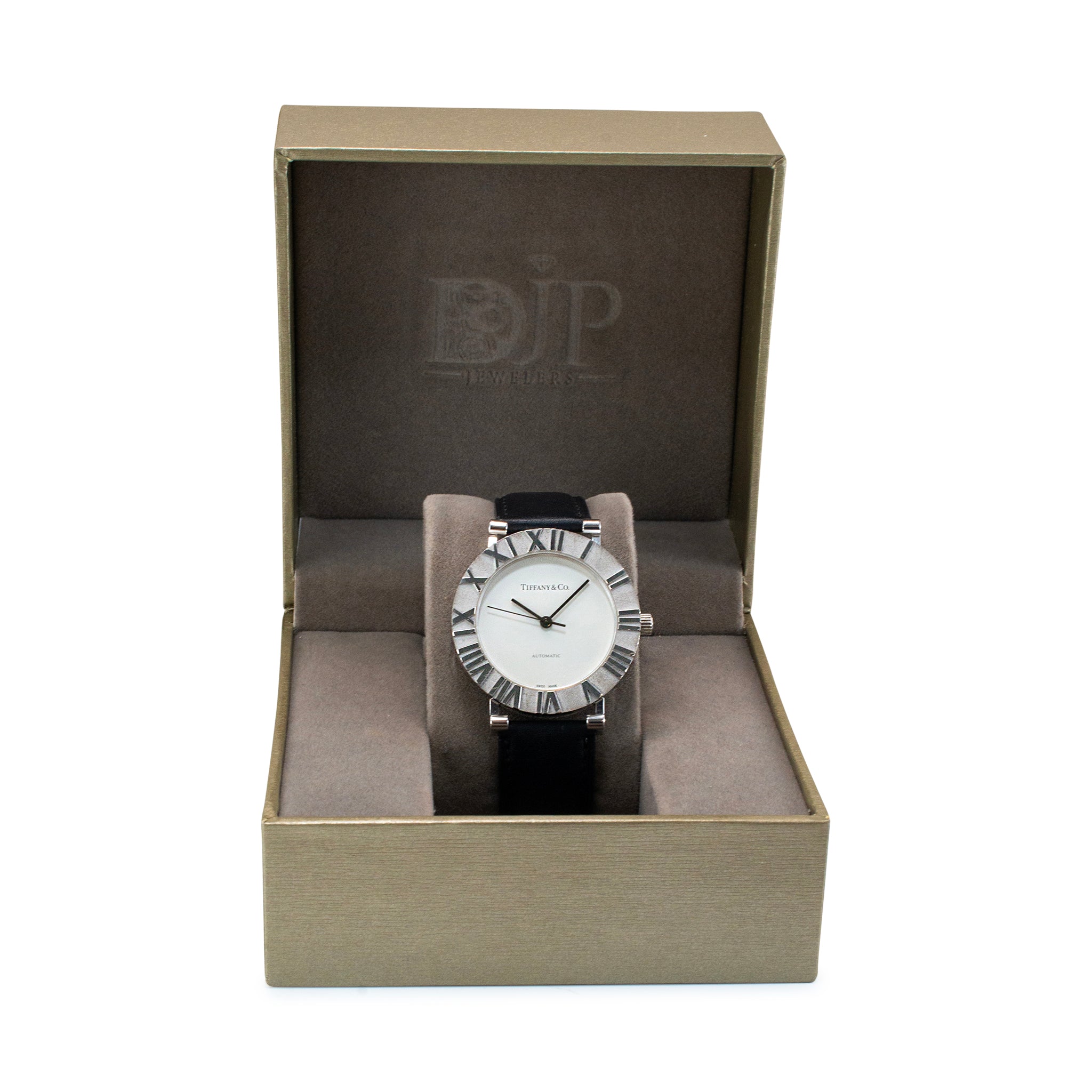 Tiffany & Co. Atlas 39MM TIF270985 Sterling Silver White Dial Automatic Watch