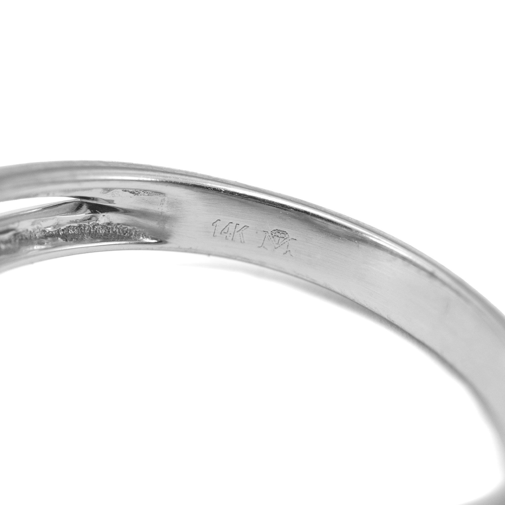 14K White Gold 1.00ct Lab Grown Diamond Heart Shape Cluster Engagement Ring