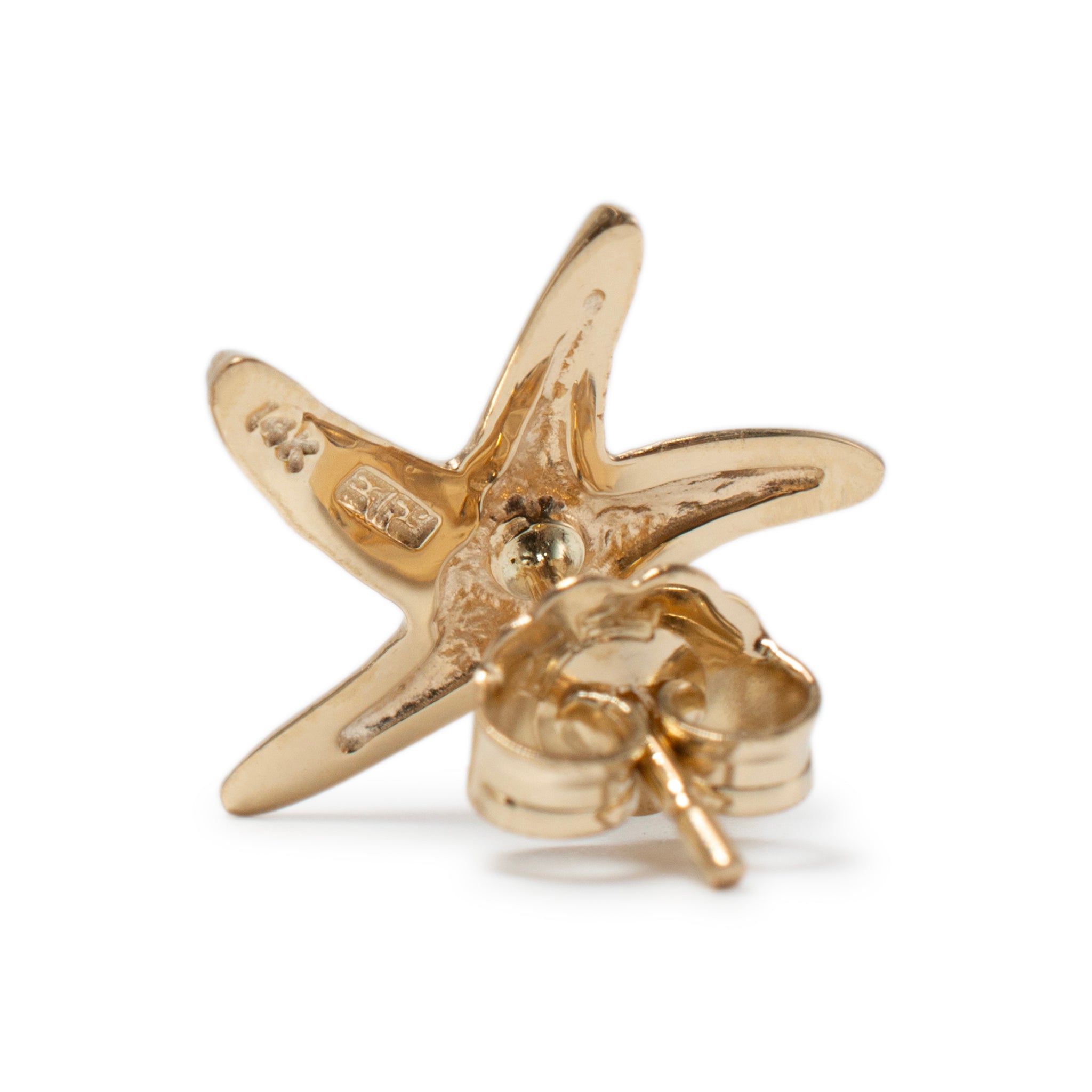 Effy Seaside 14K Yellow Gold Diamond Starfish Stud Earrings